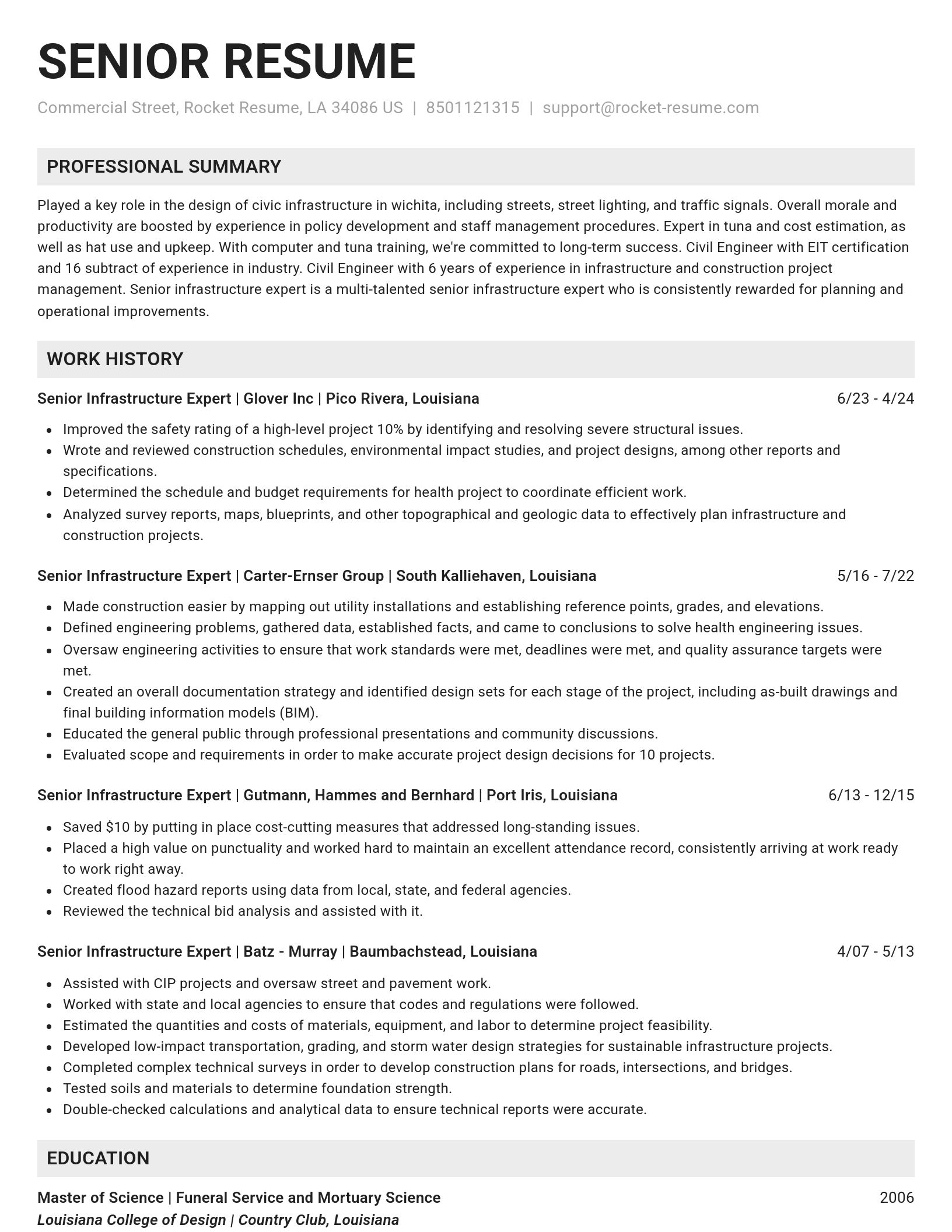 Genius resume template