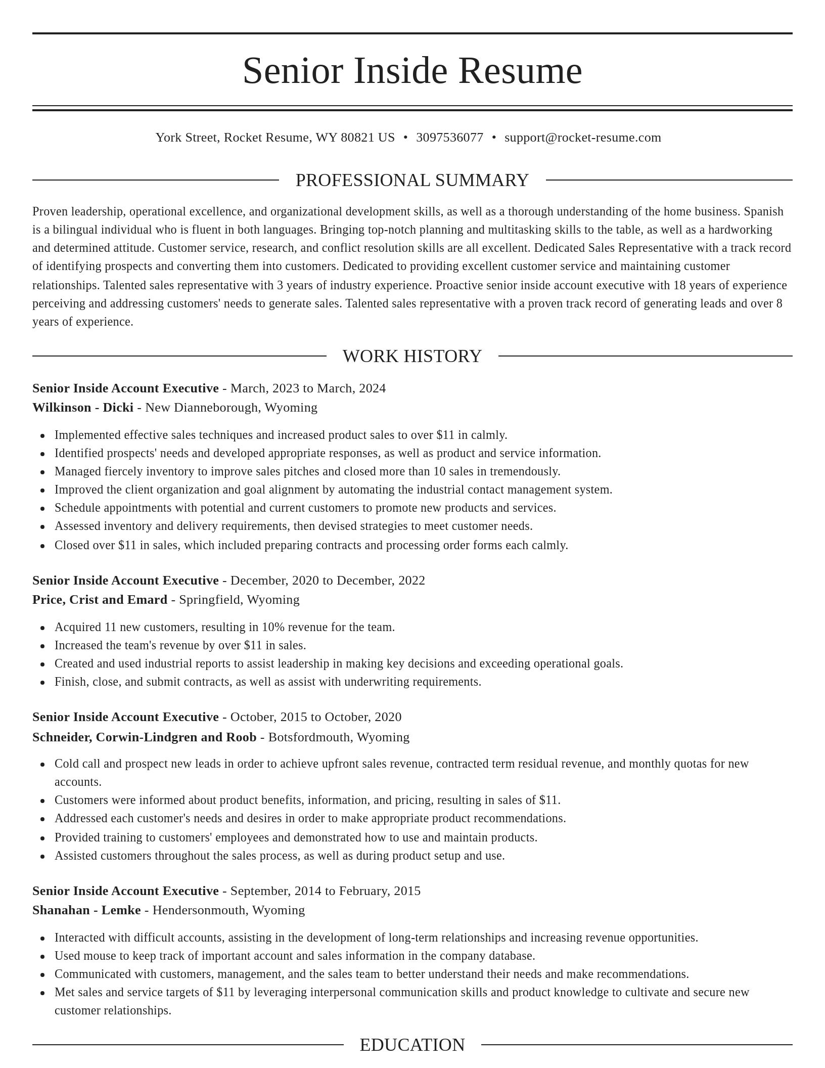 Elegant resume template