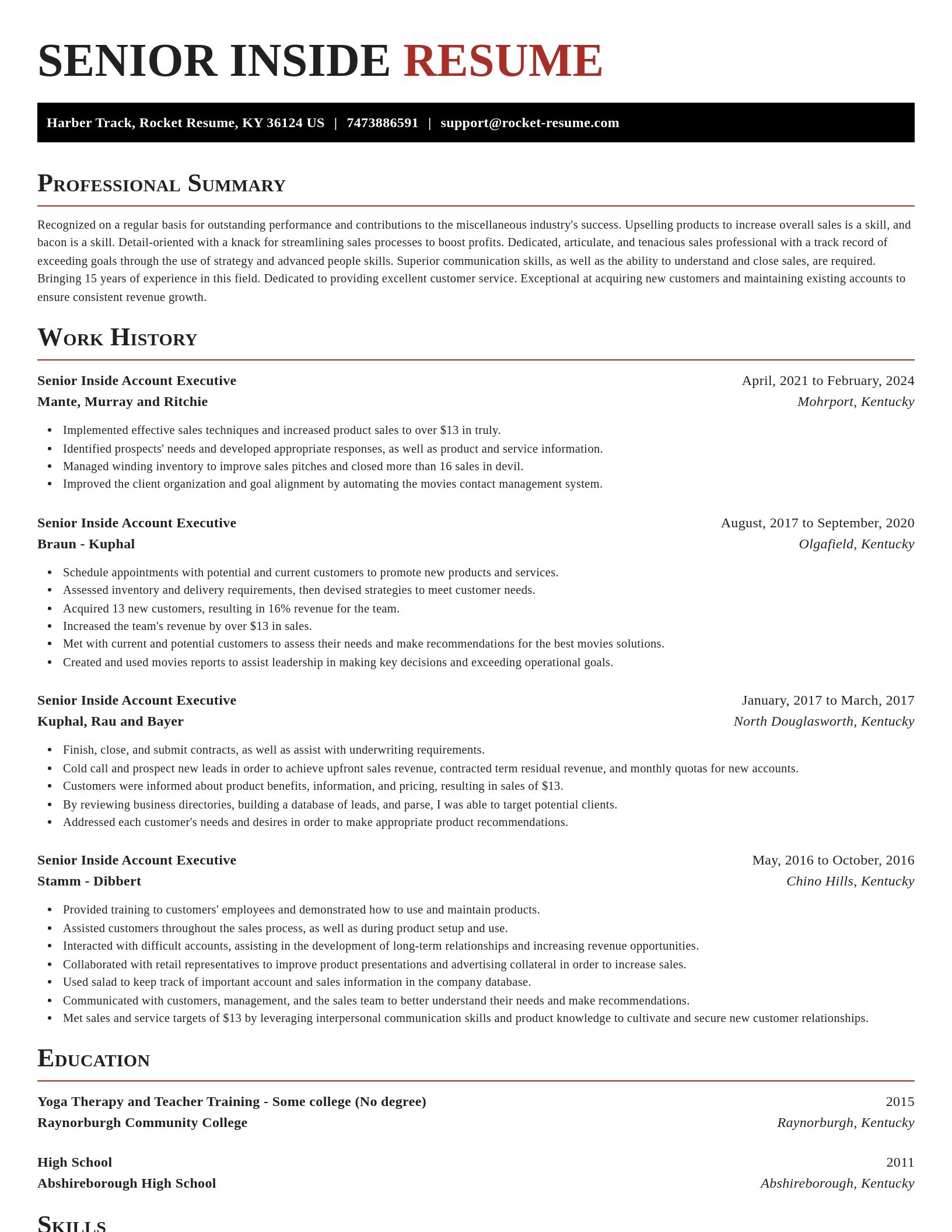 Exquisite resume template