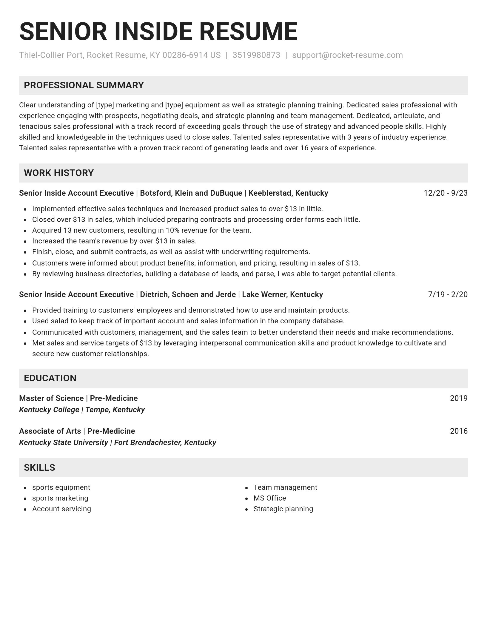 Genius resume template