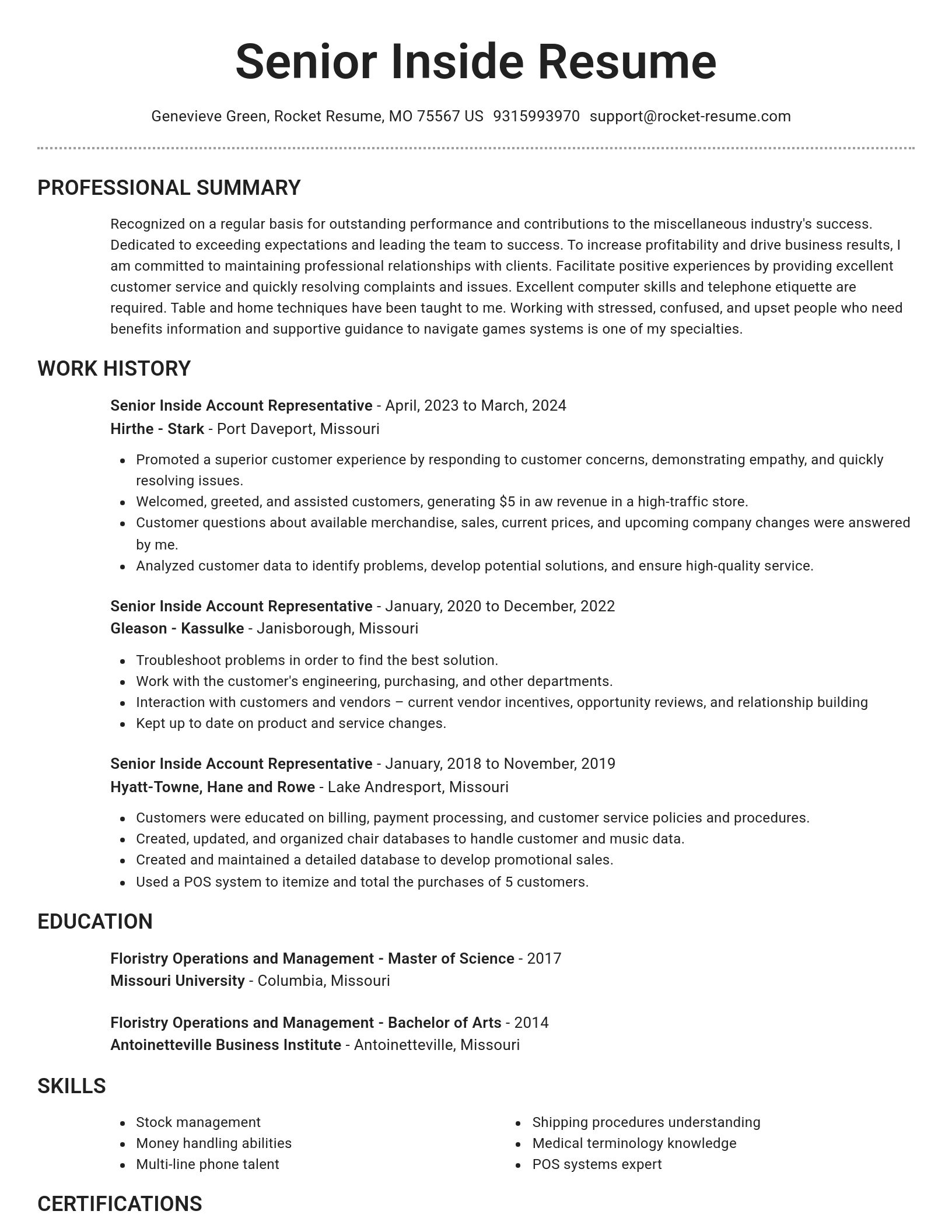 Brilliant resume template