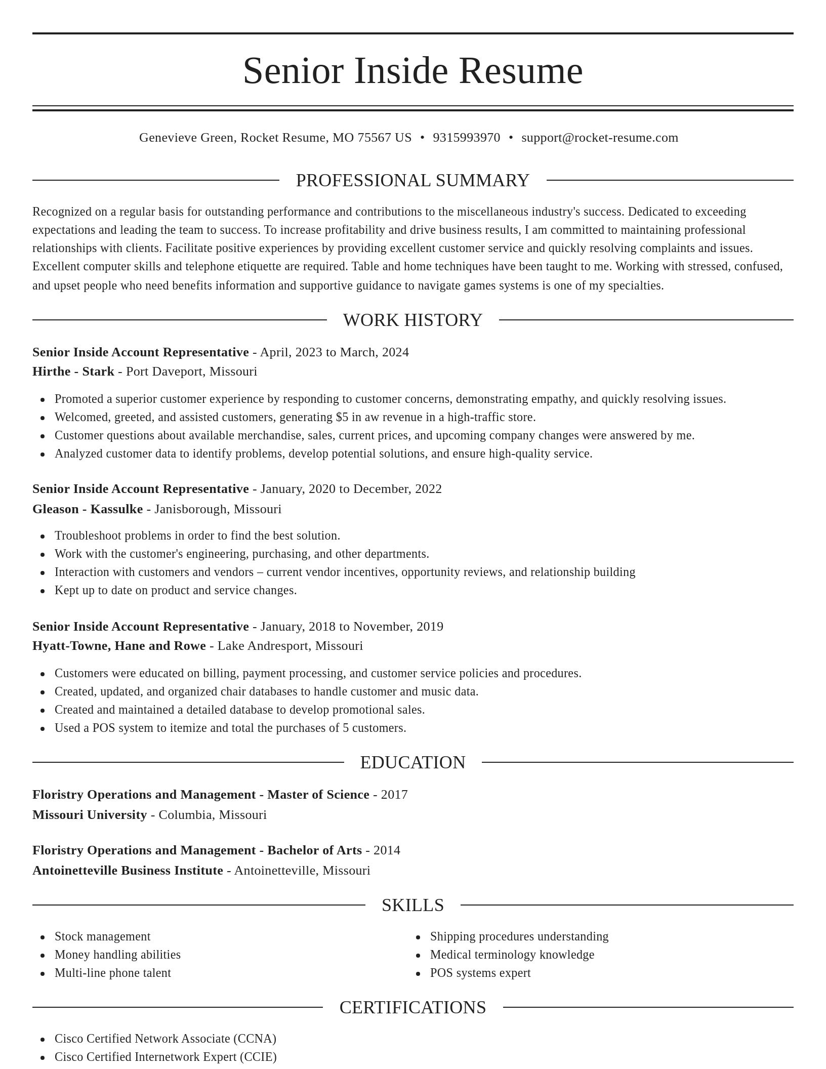 Elegant resume template