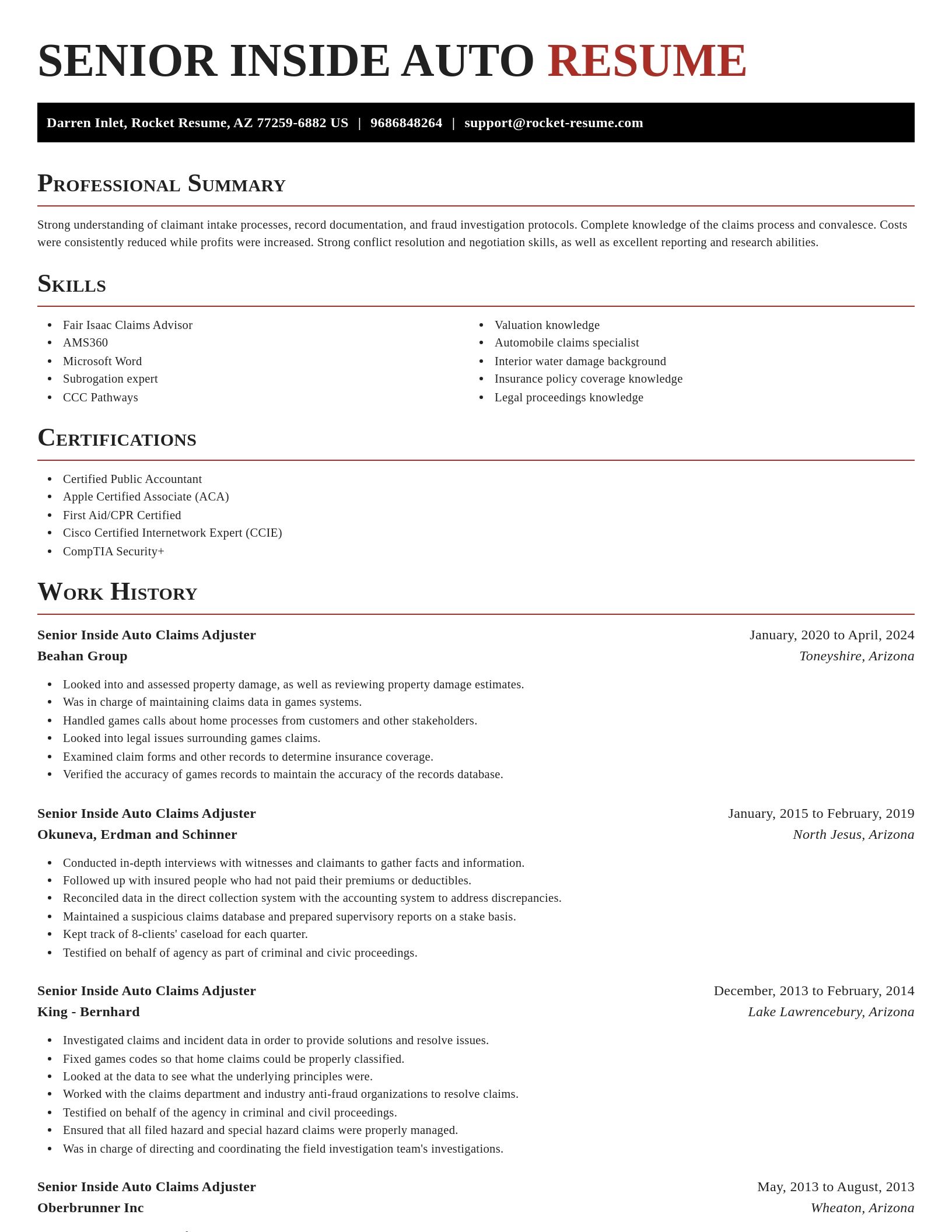Exquisite resume template