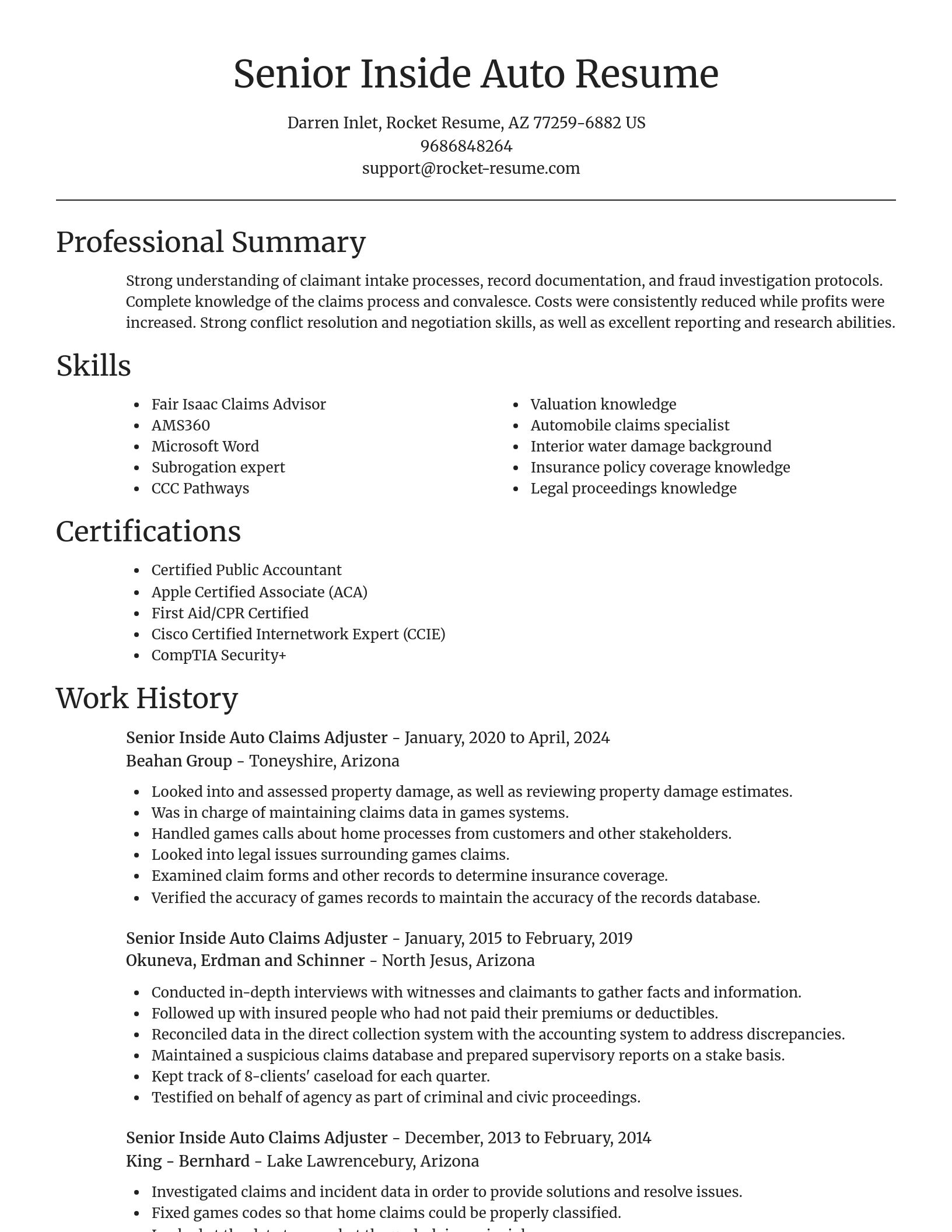 Focal Point resume template