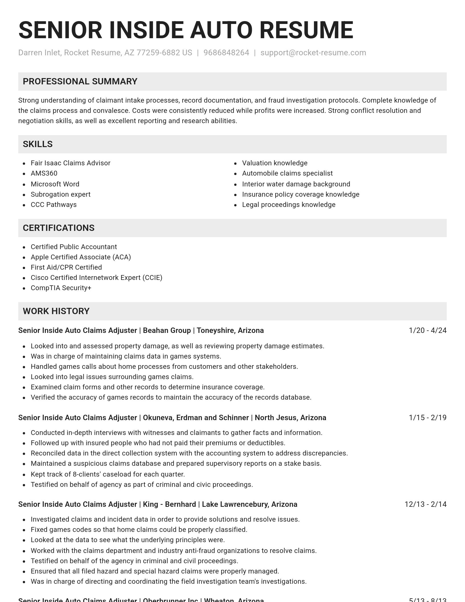 Genius resume template