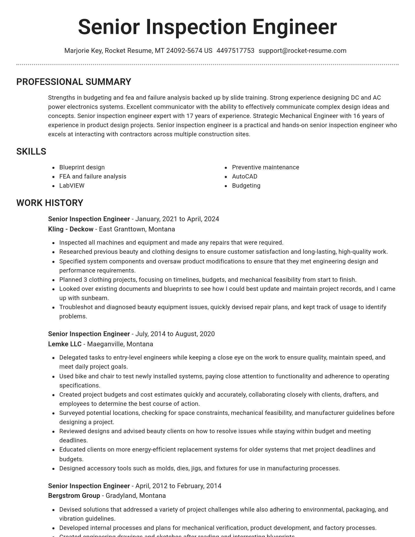 Brilliant resume template