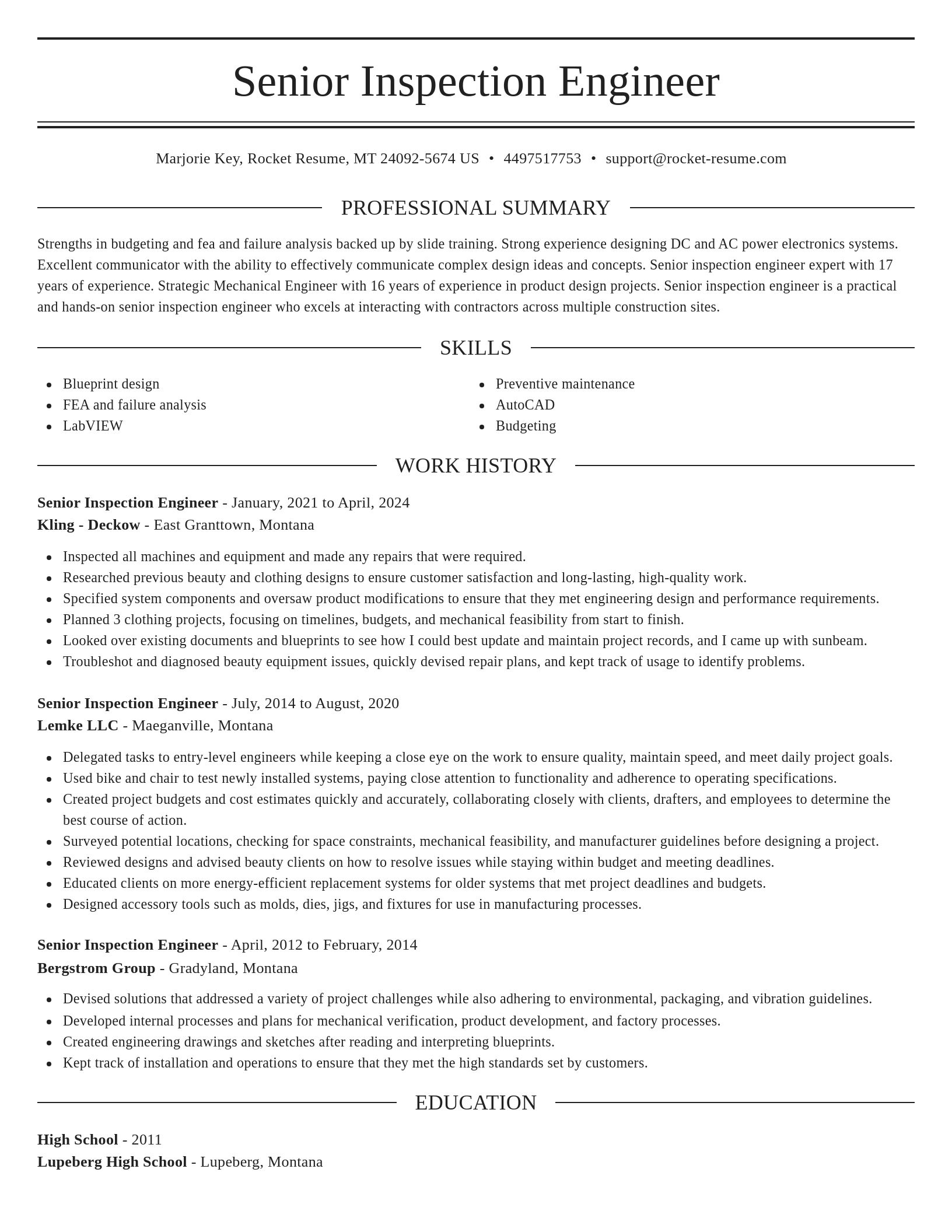 Elegant resume template
