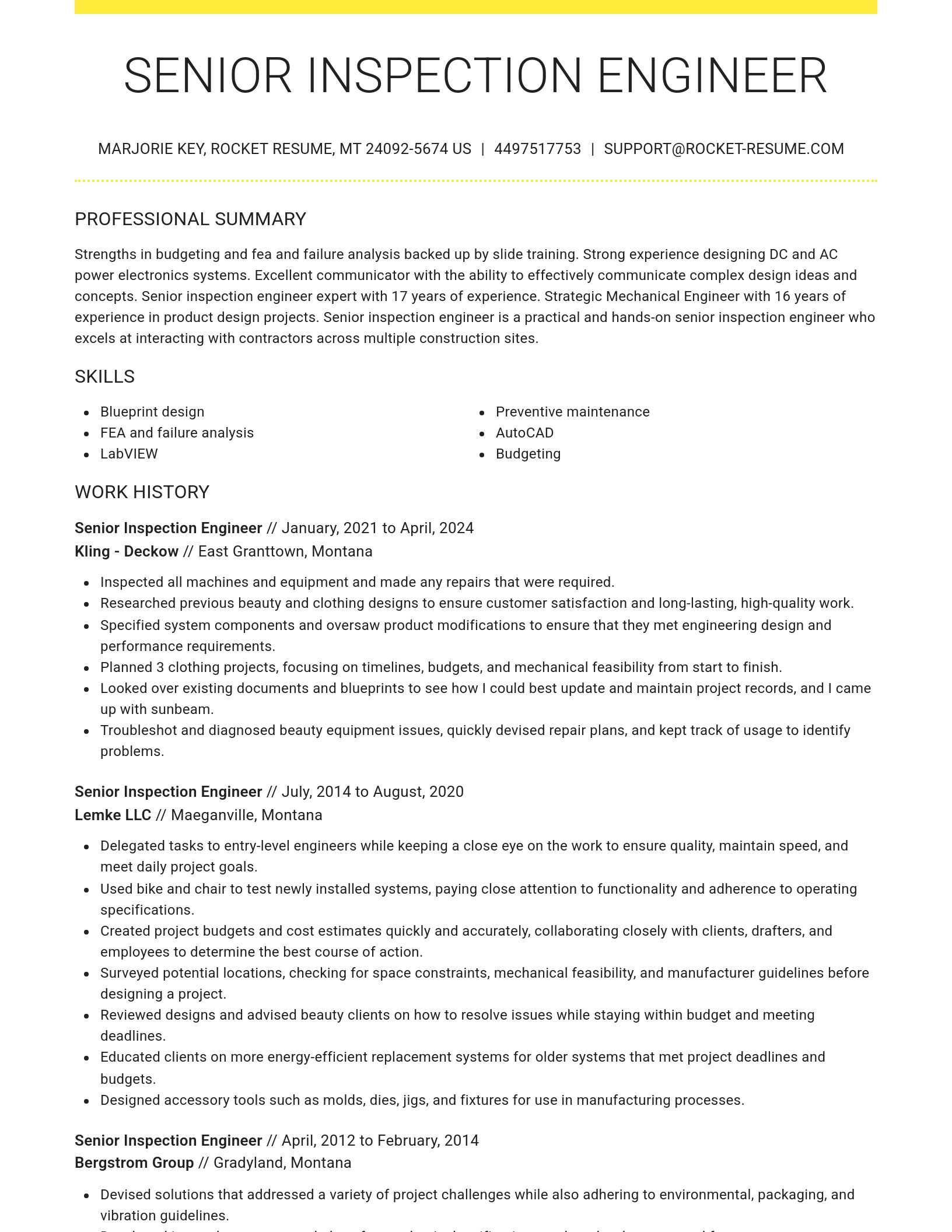 Grand resume template
