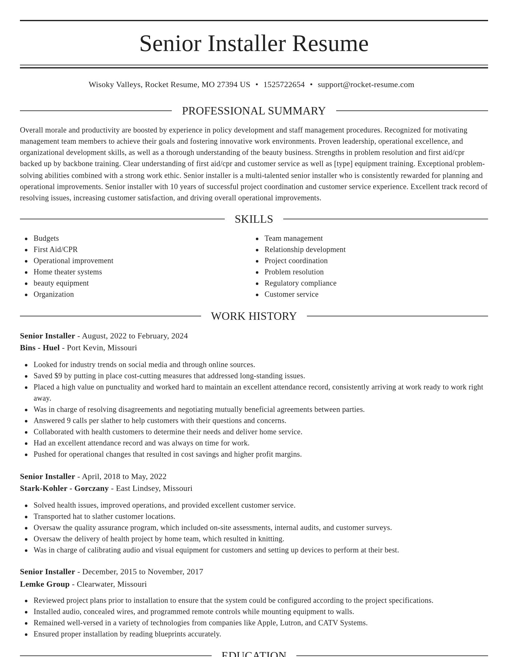 Elegant resume template