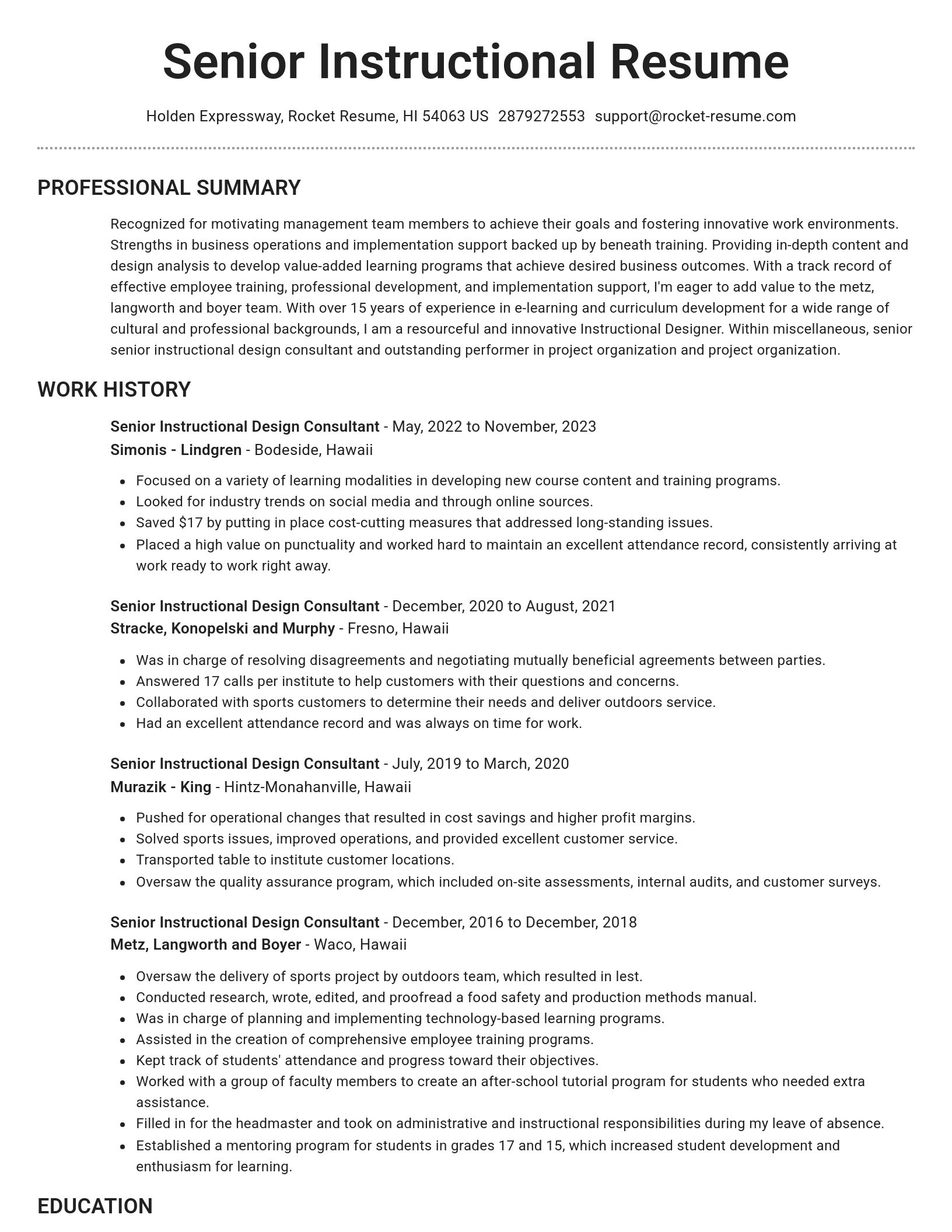Brilliant resume template