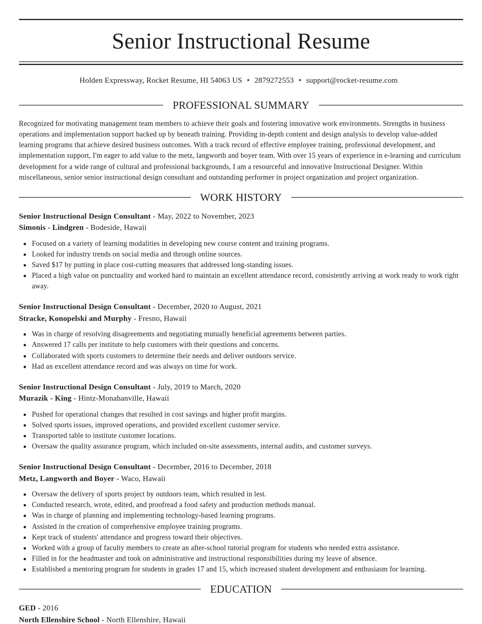 Elegant resume template