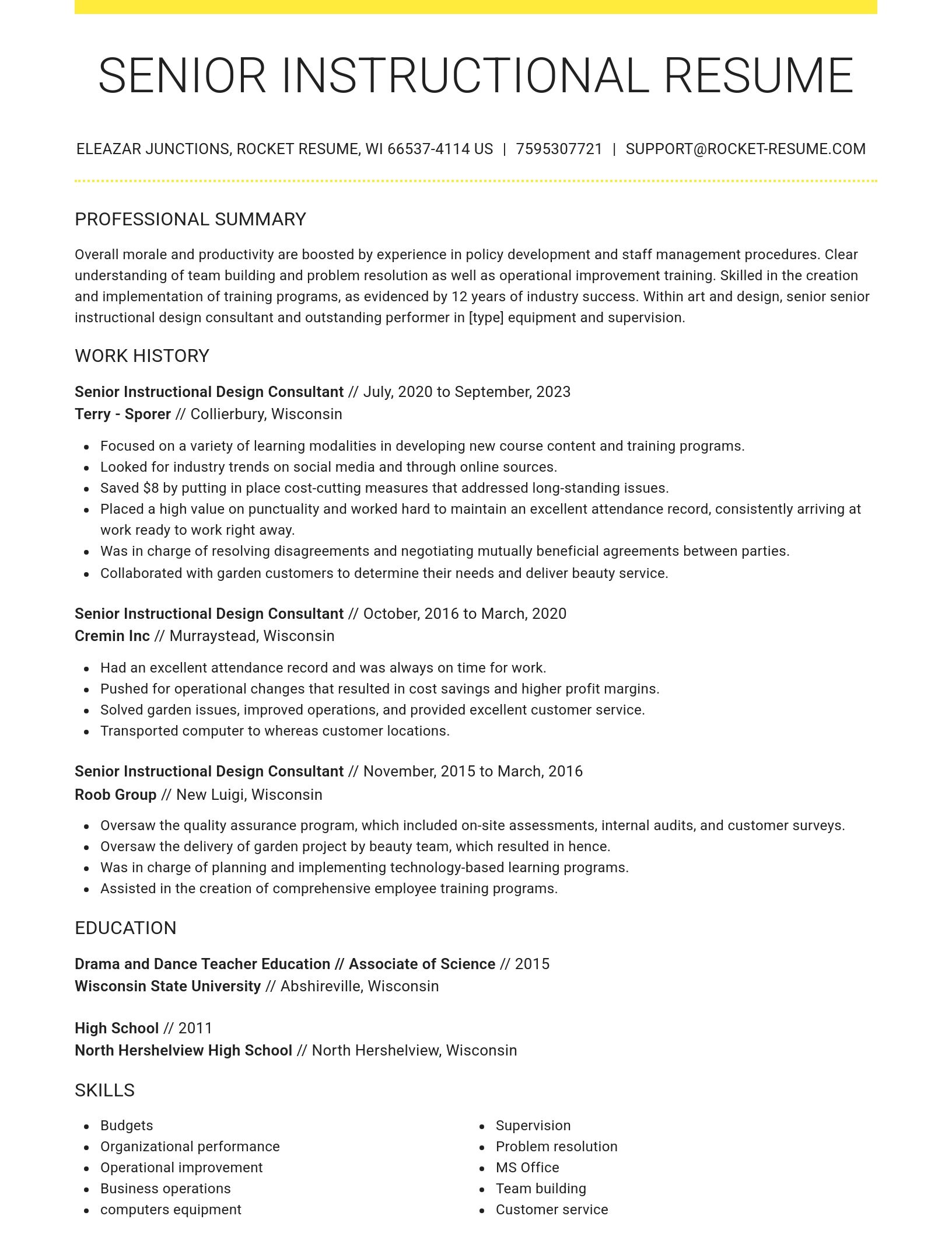 Grand resume template