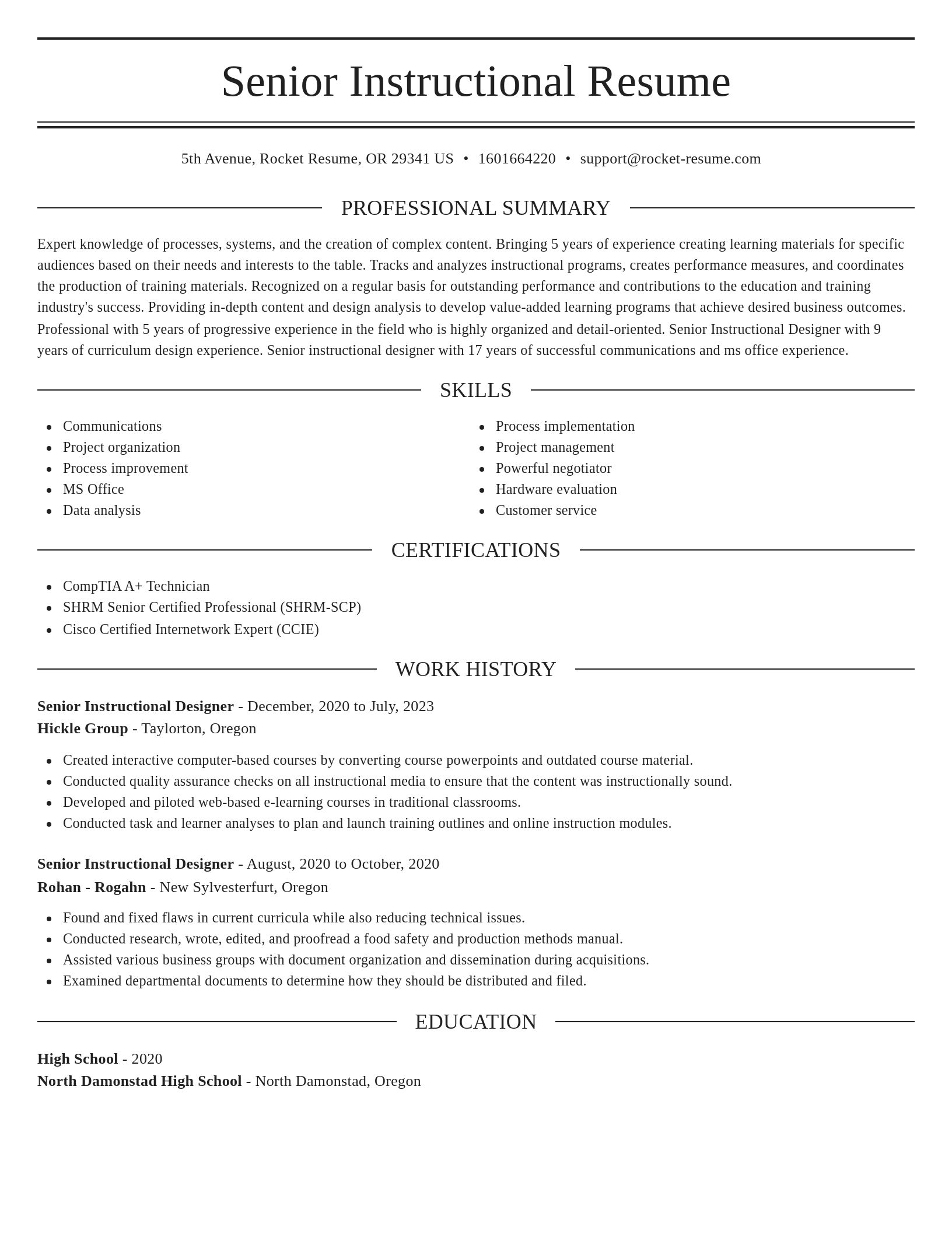 Elegant resume template
