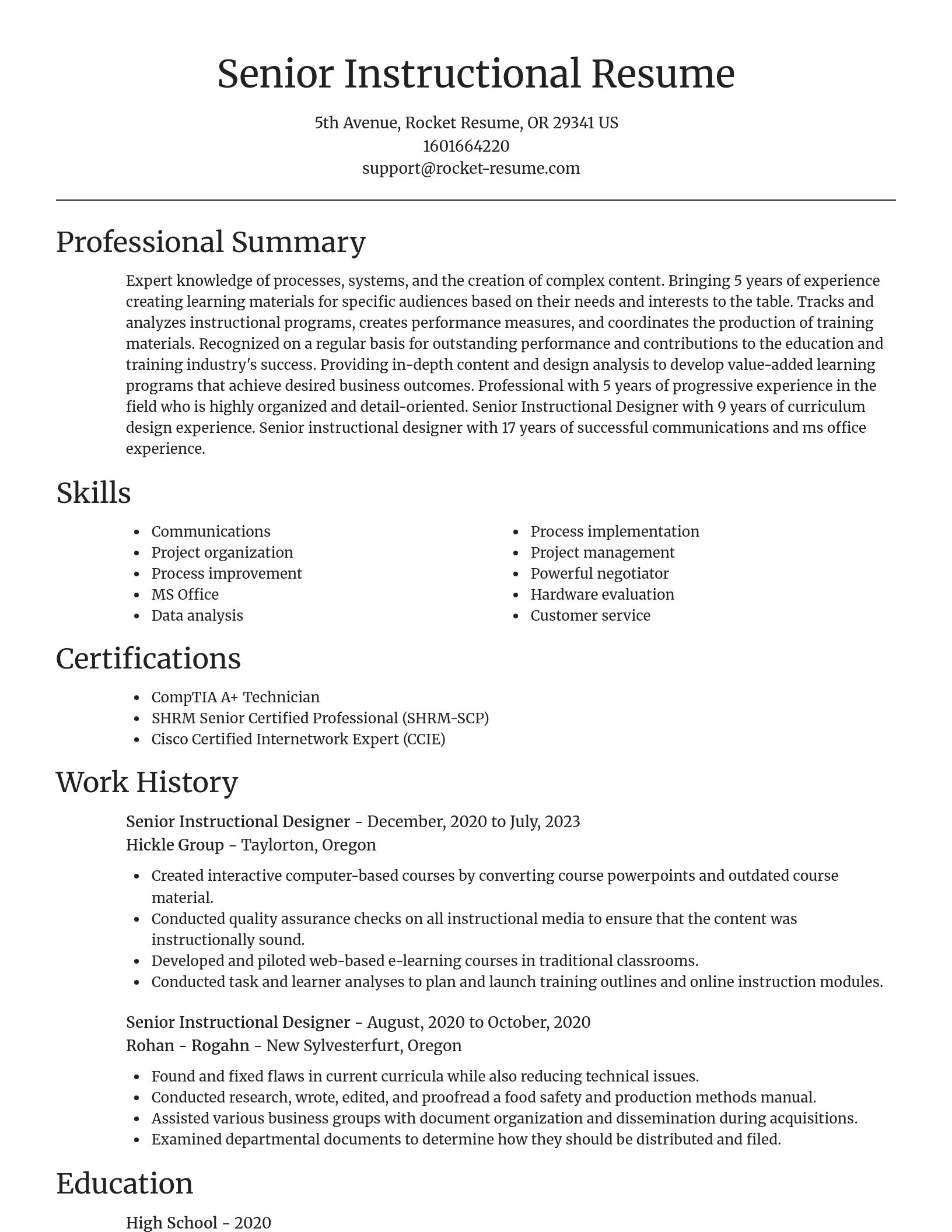 Focal Point resume template