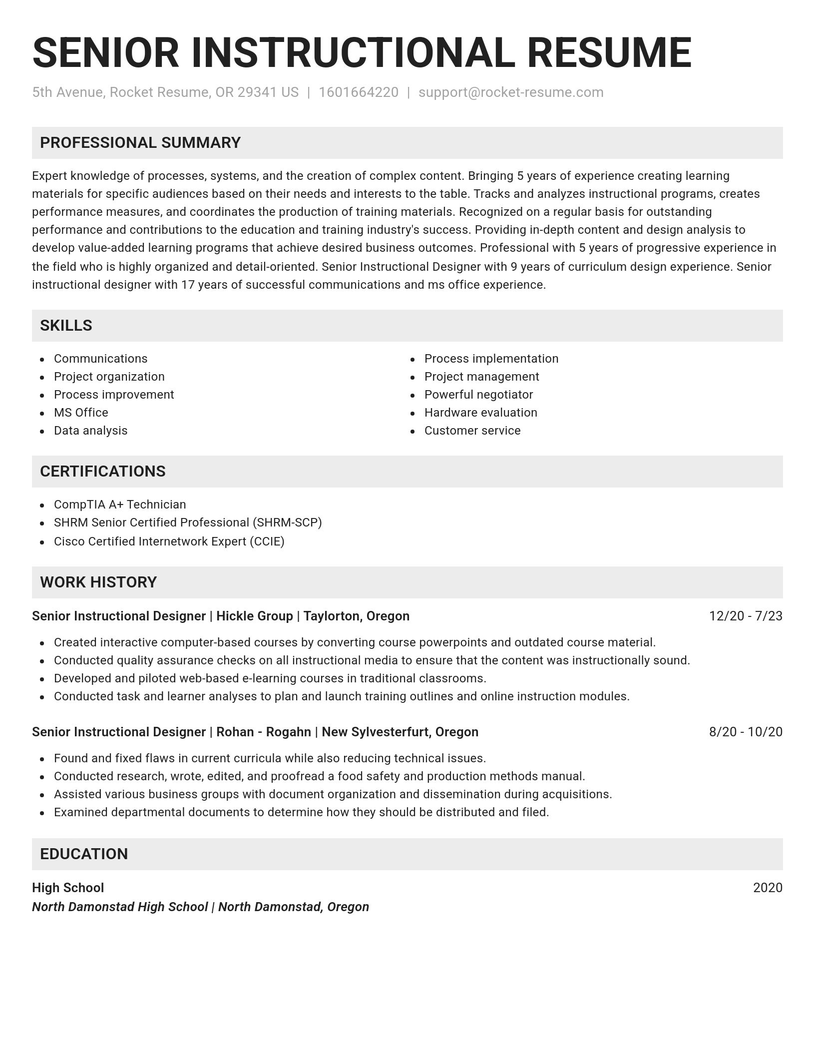 Genius resume template