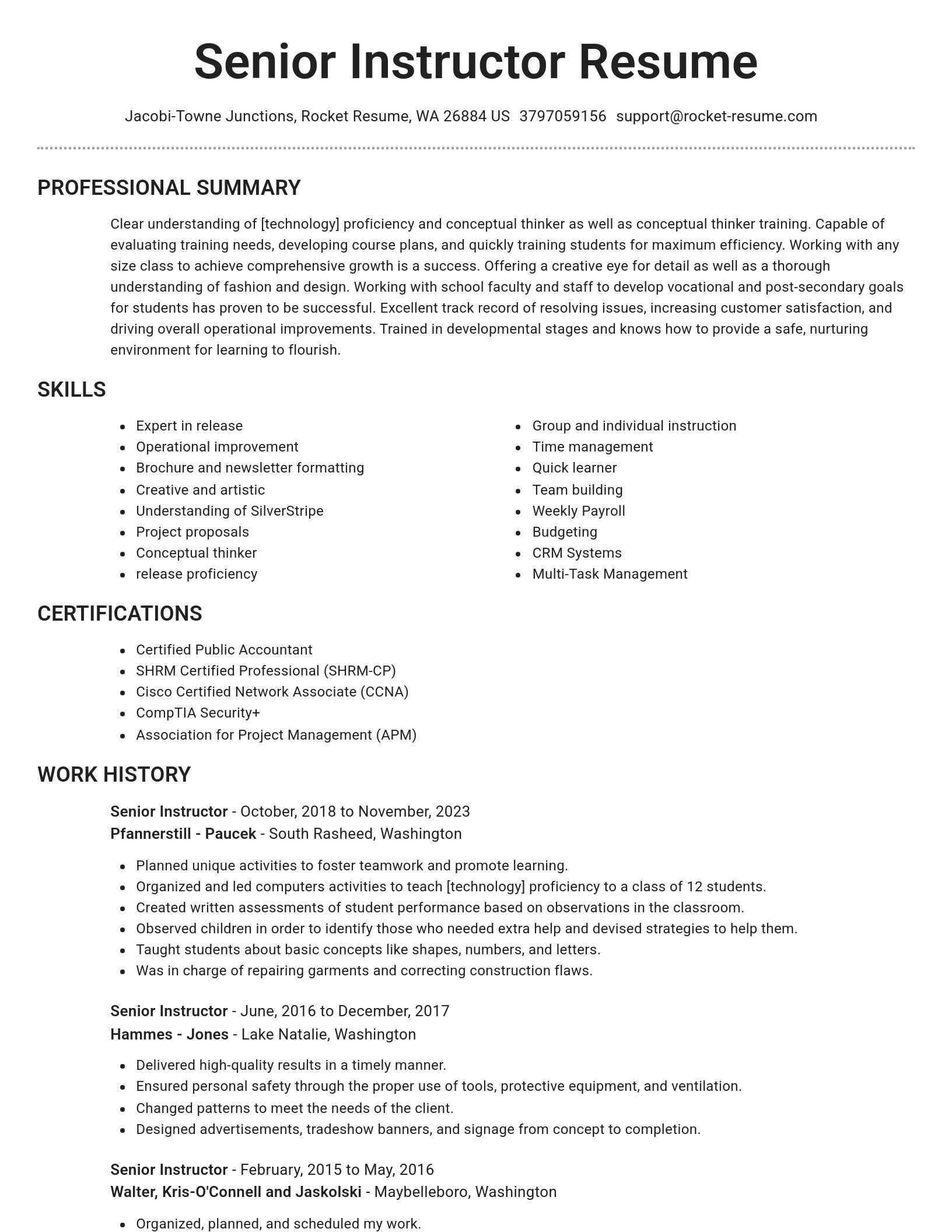 Brilliant resume template