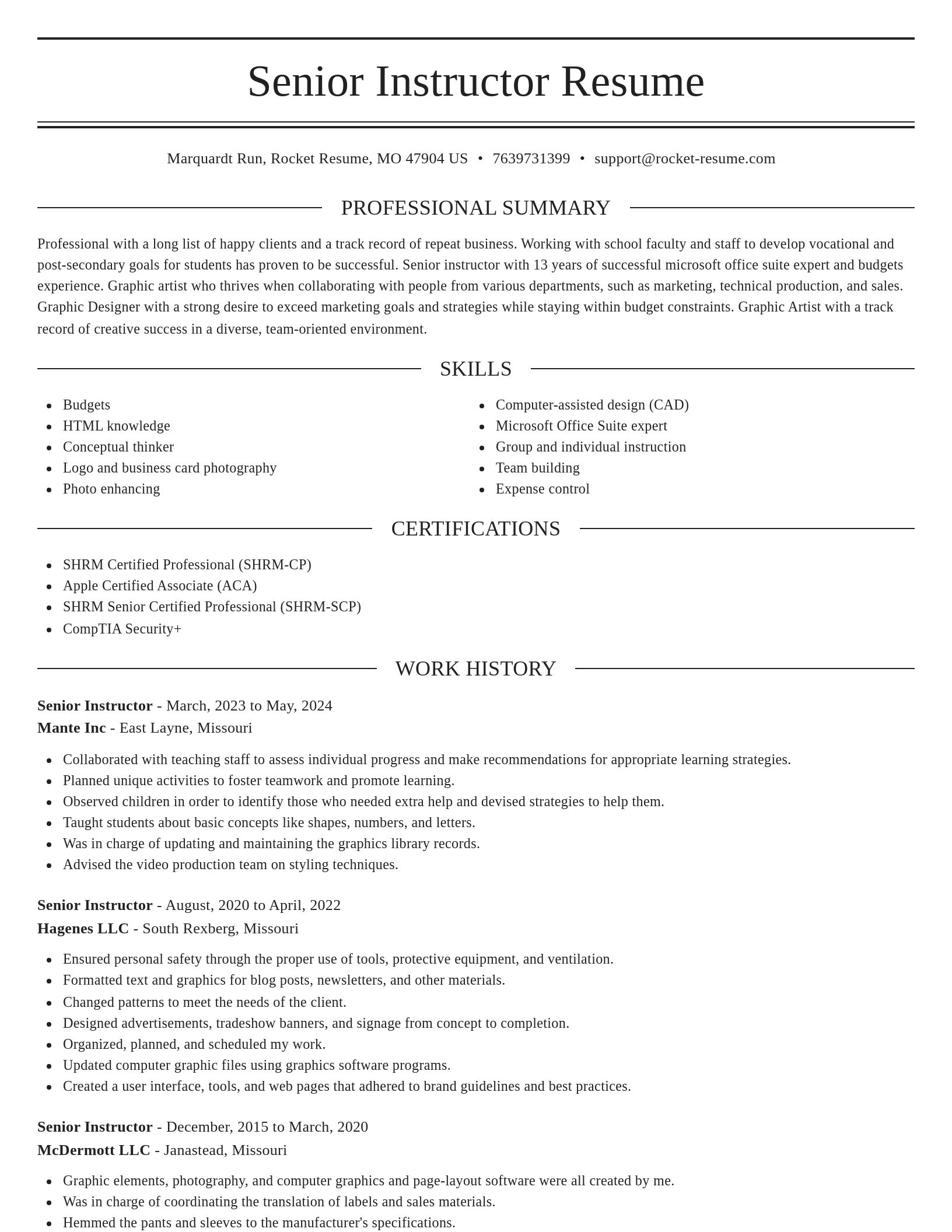Elegant resume template