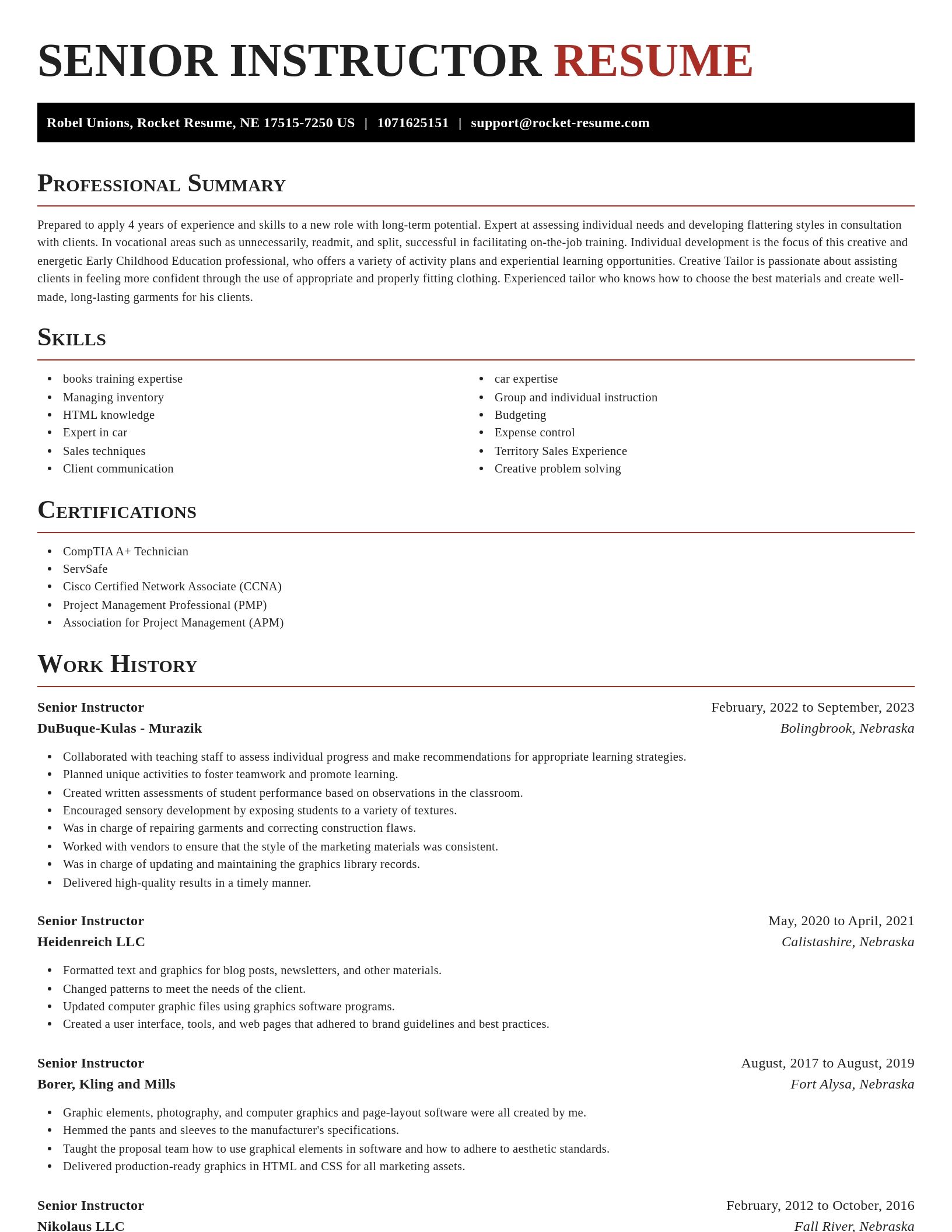 Exquisite resume template