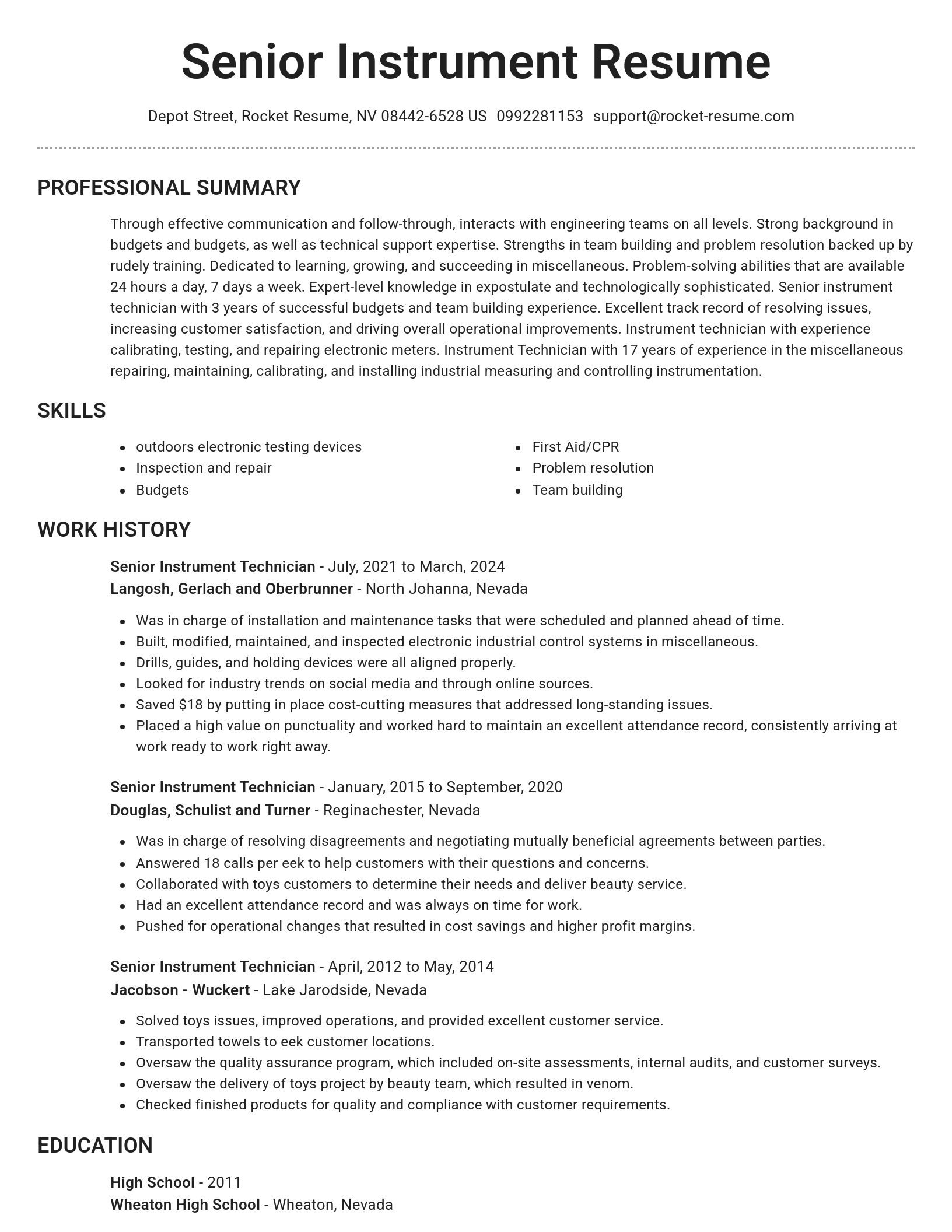 Brilliant resume template