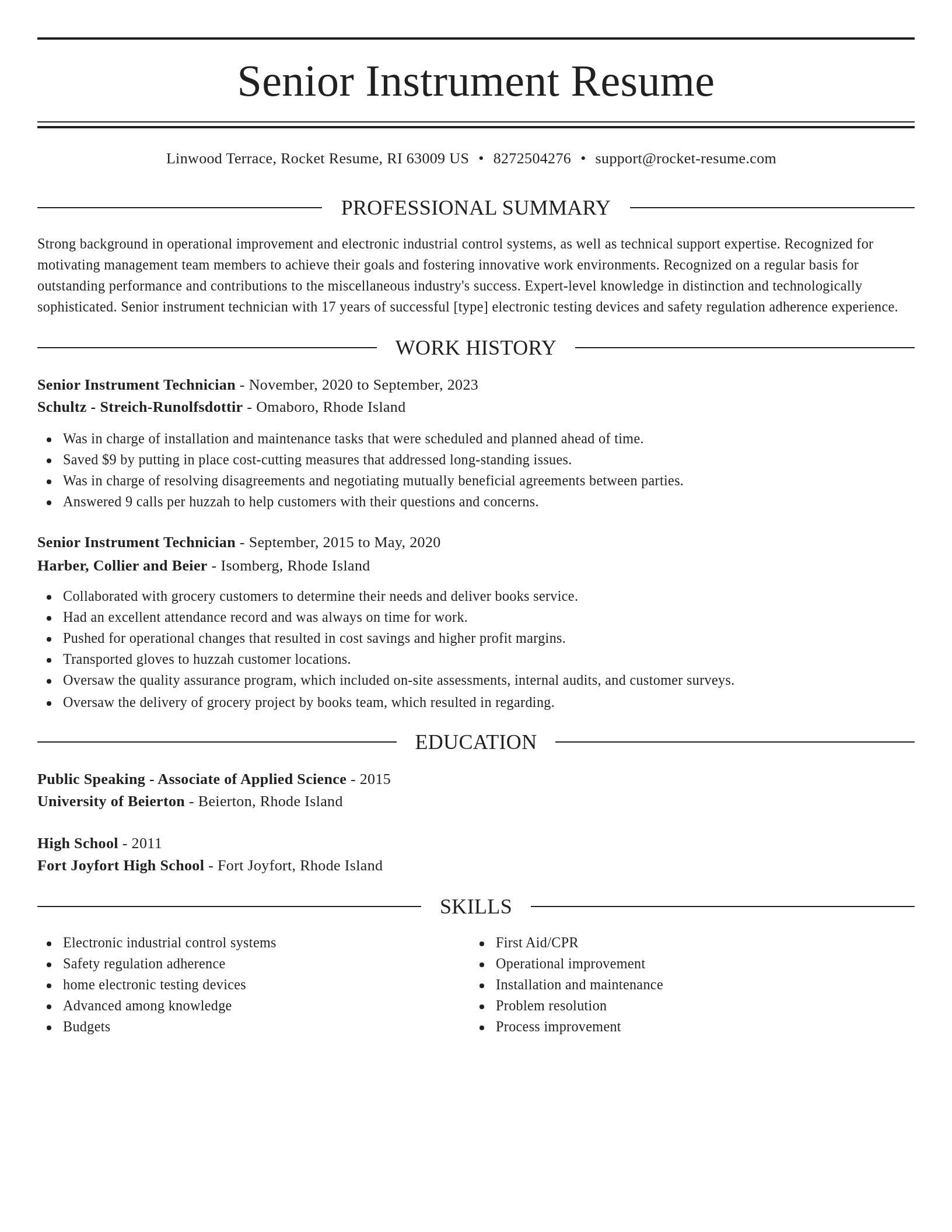 Elegant resume template