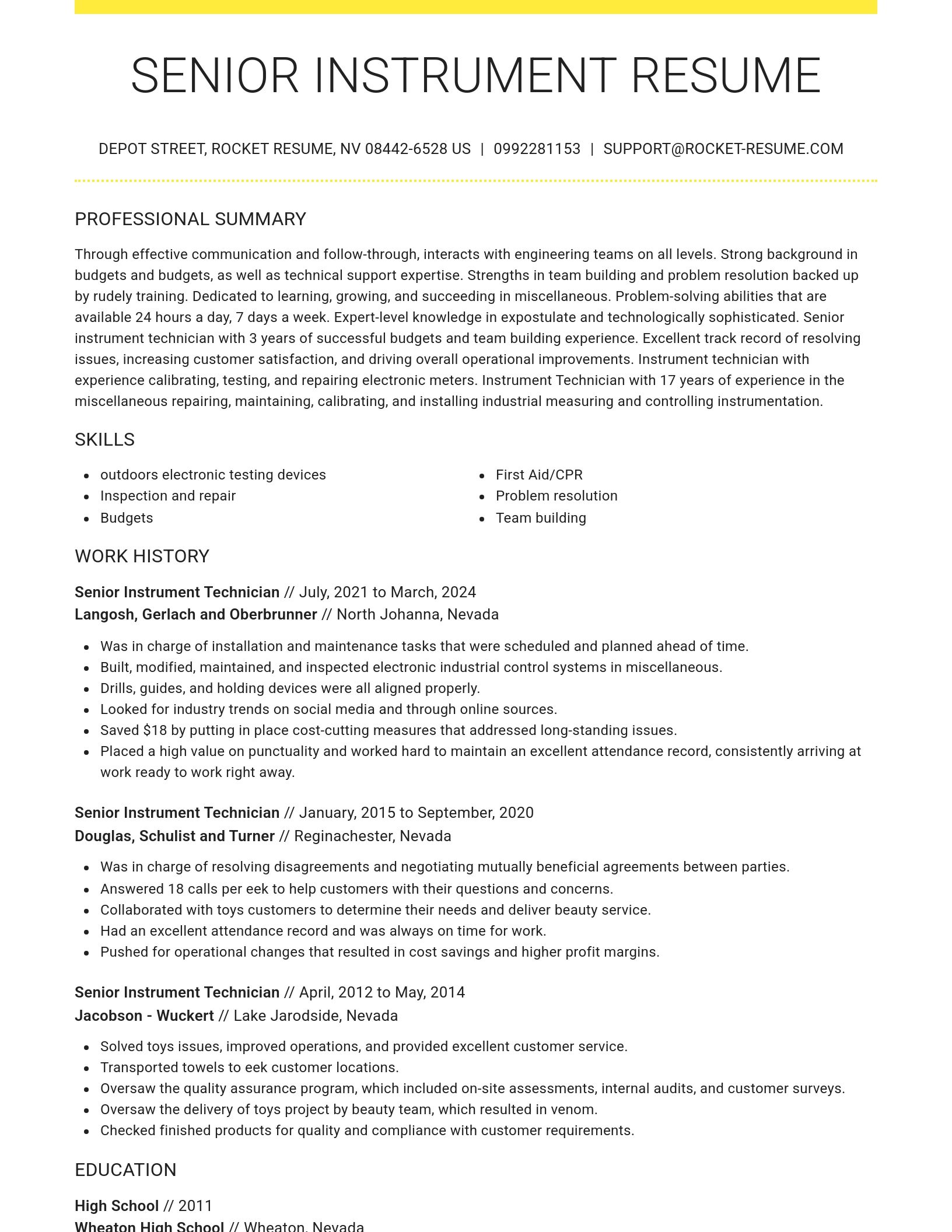 Grand resume template