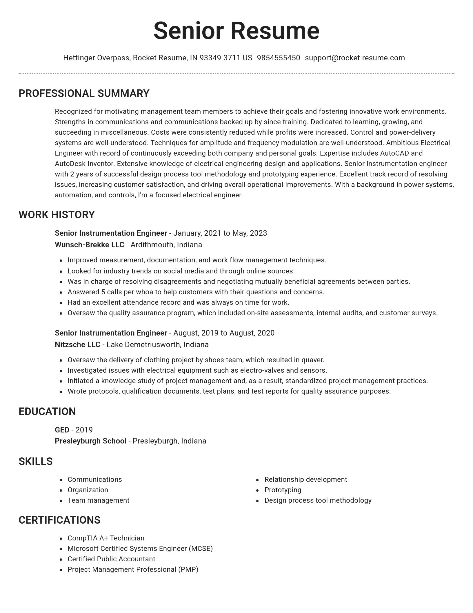 Brilliant resume template