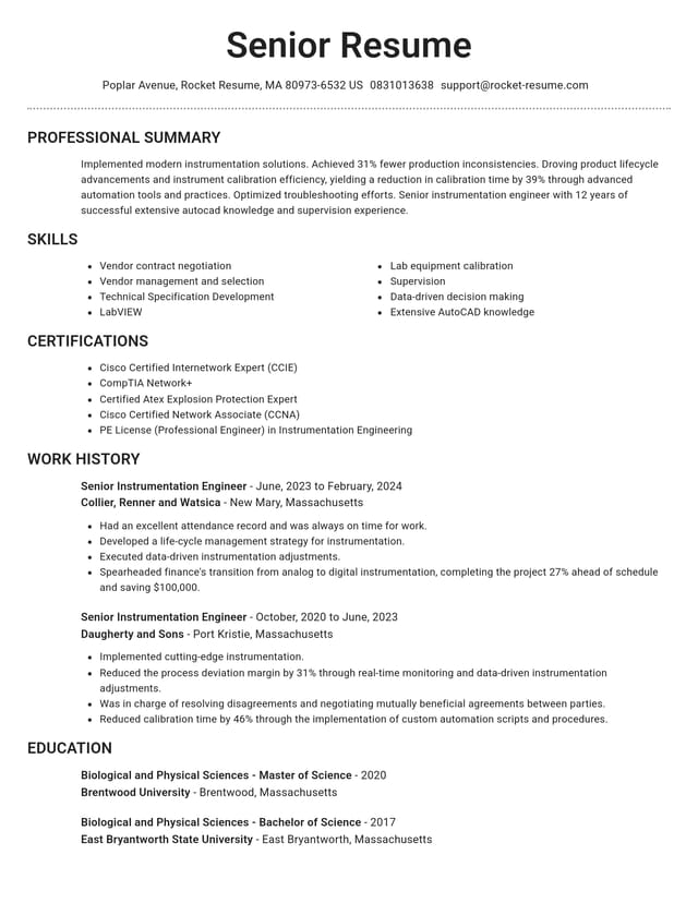 Brilliant resume template