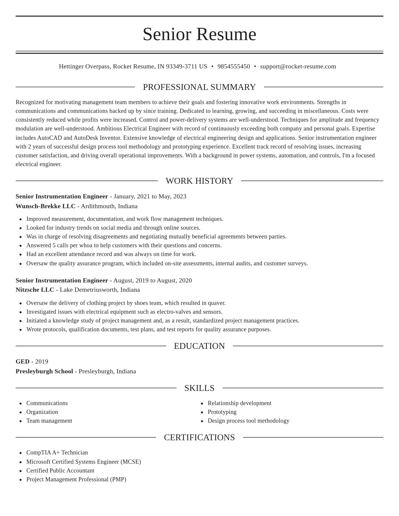 Elegant resume template