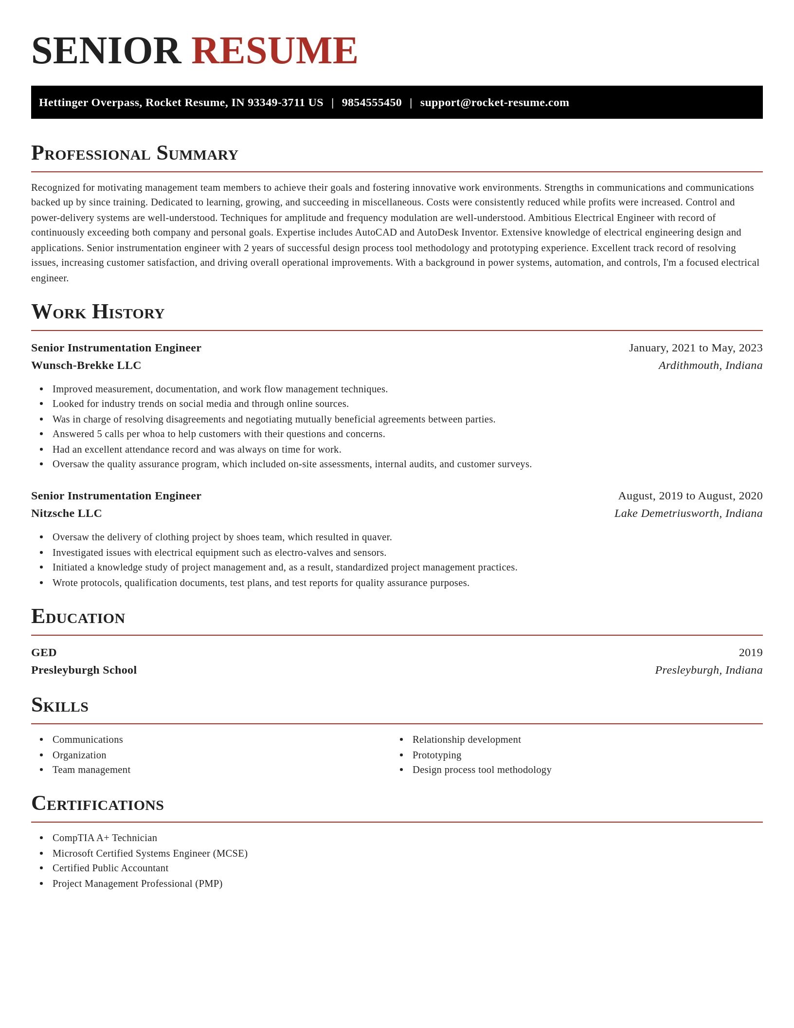 Exquisite resume template