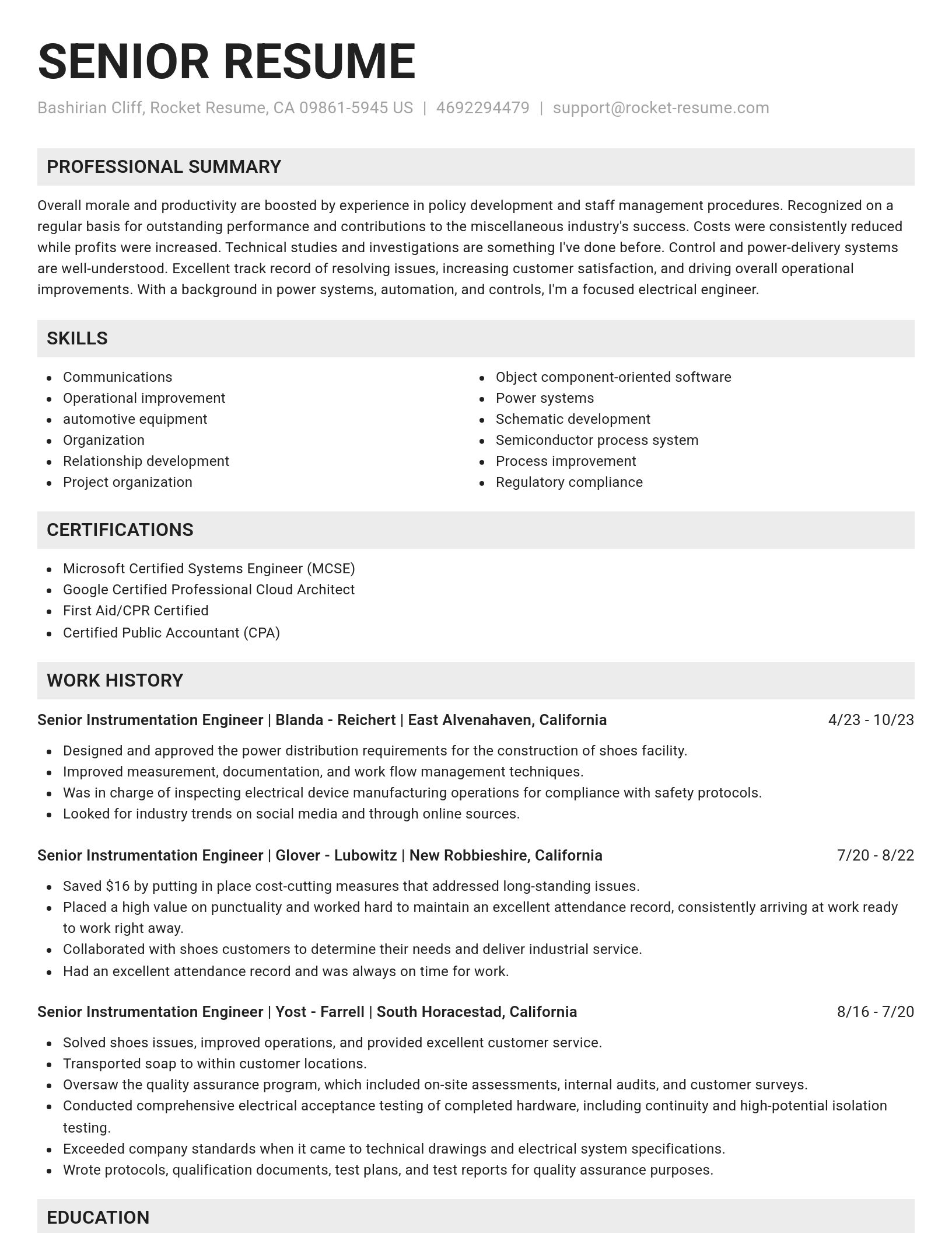 Genius resume template