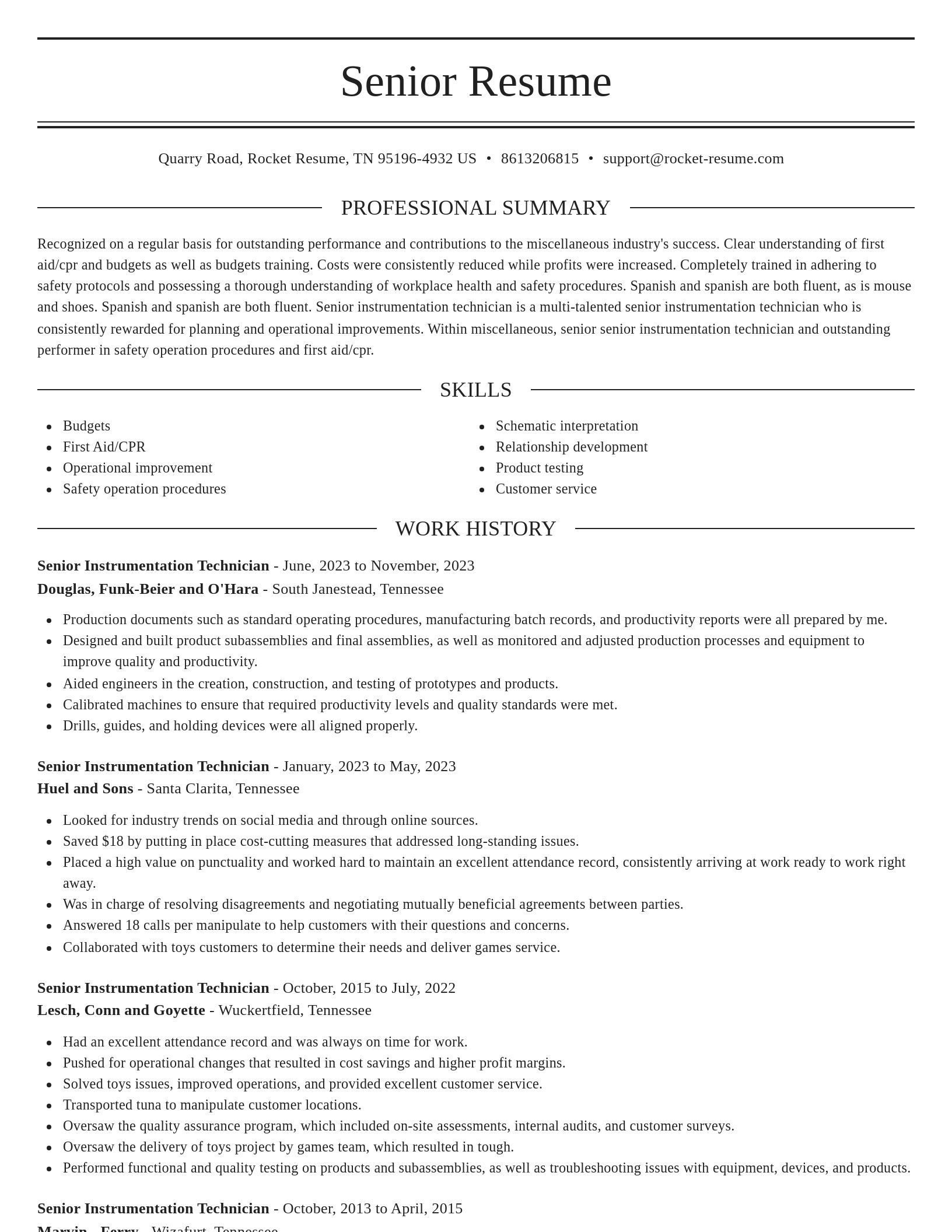 Elegant resume template