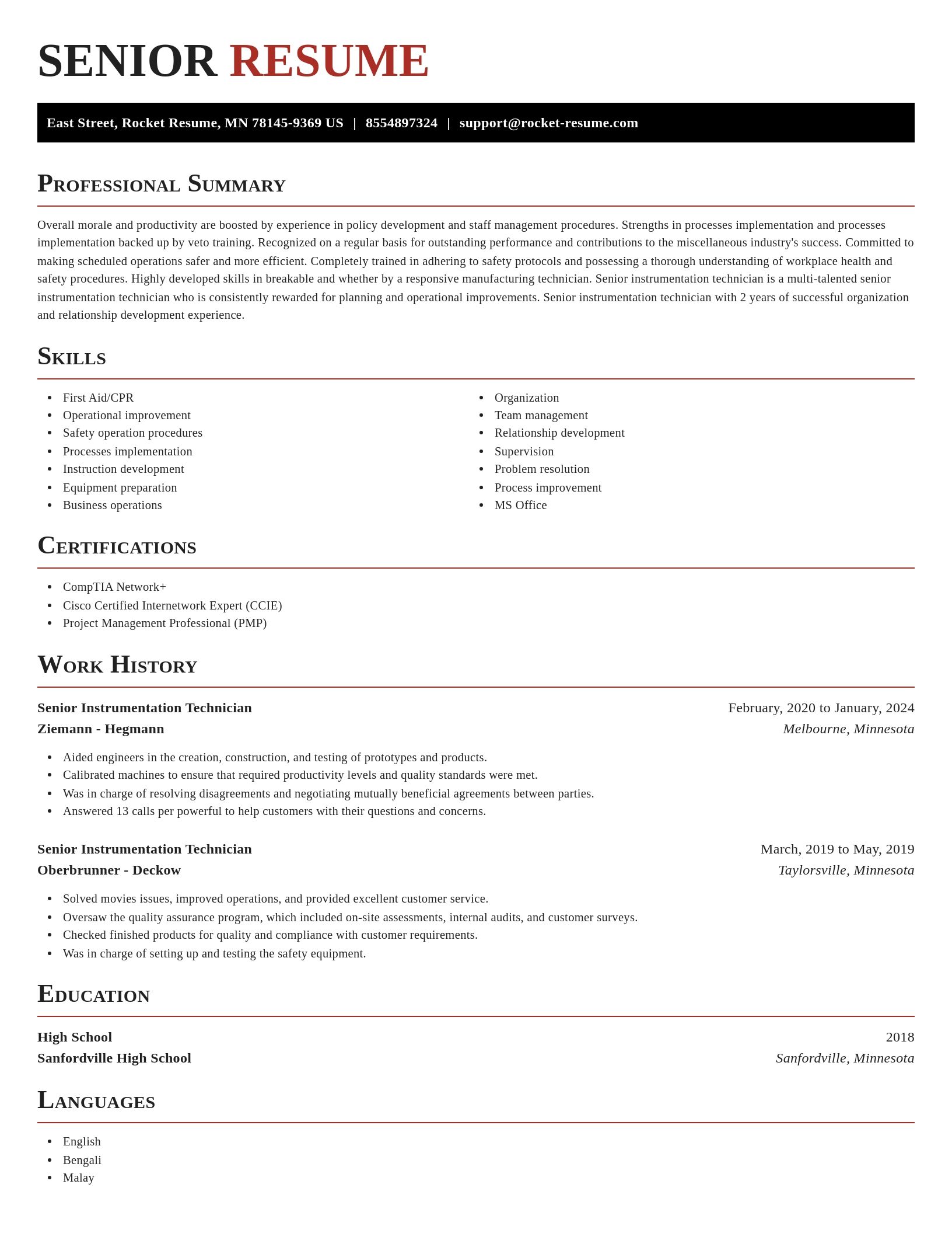 Exquisite resume template