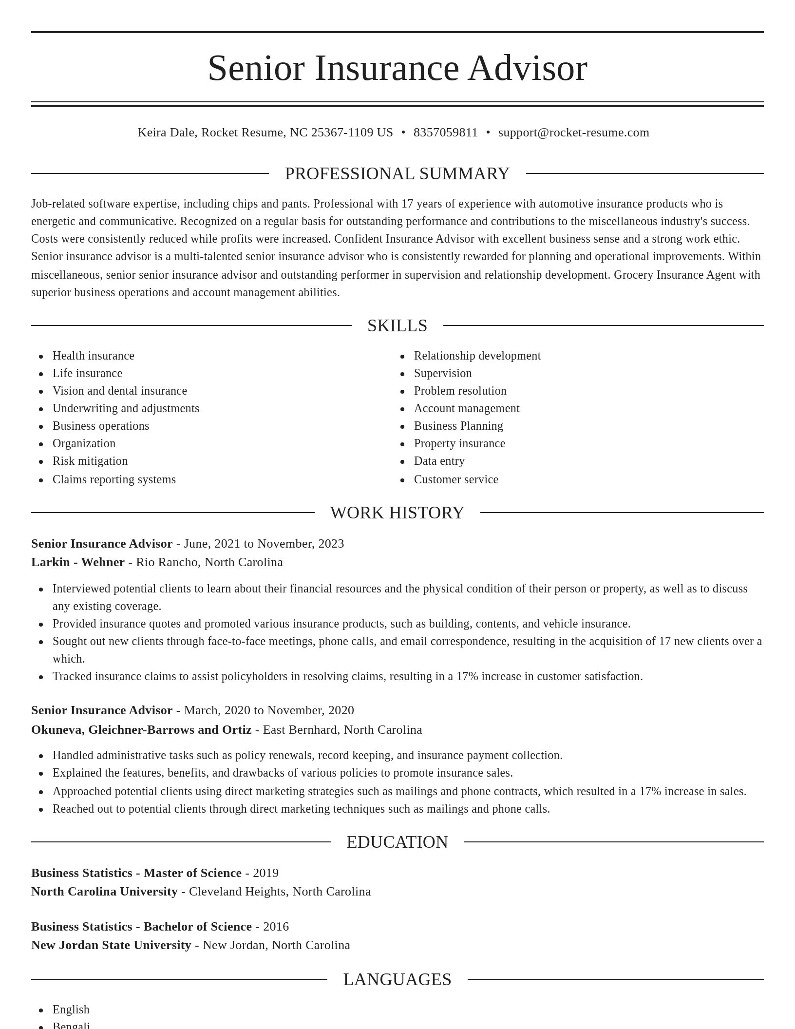 Elegant resume template