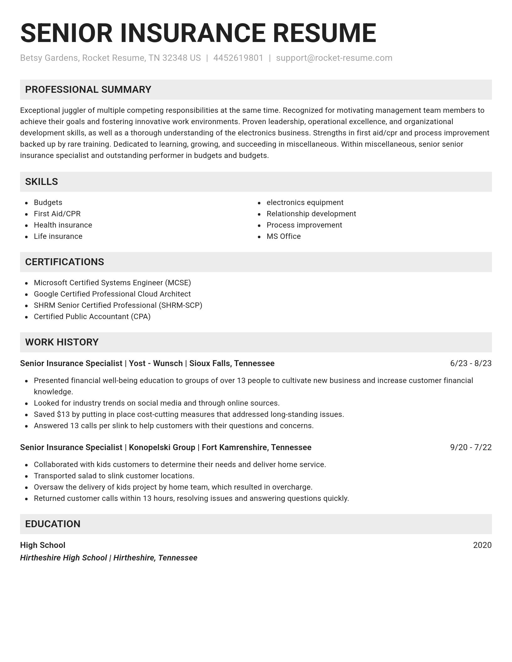 Genius resume template