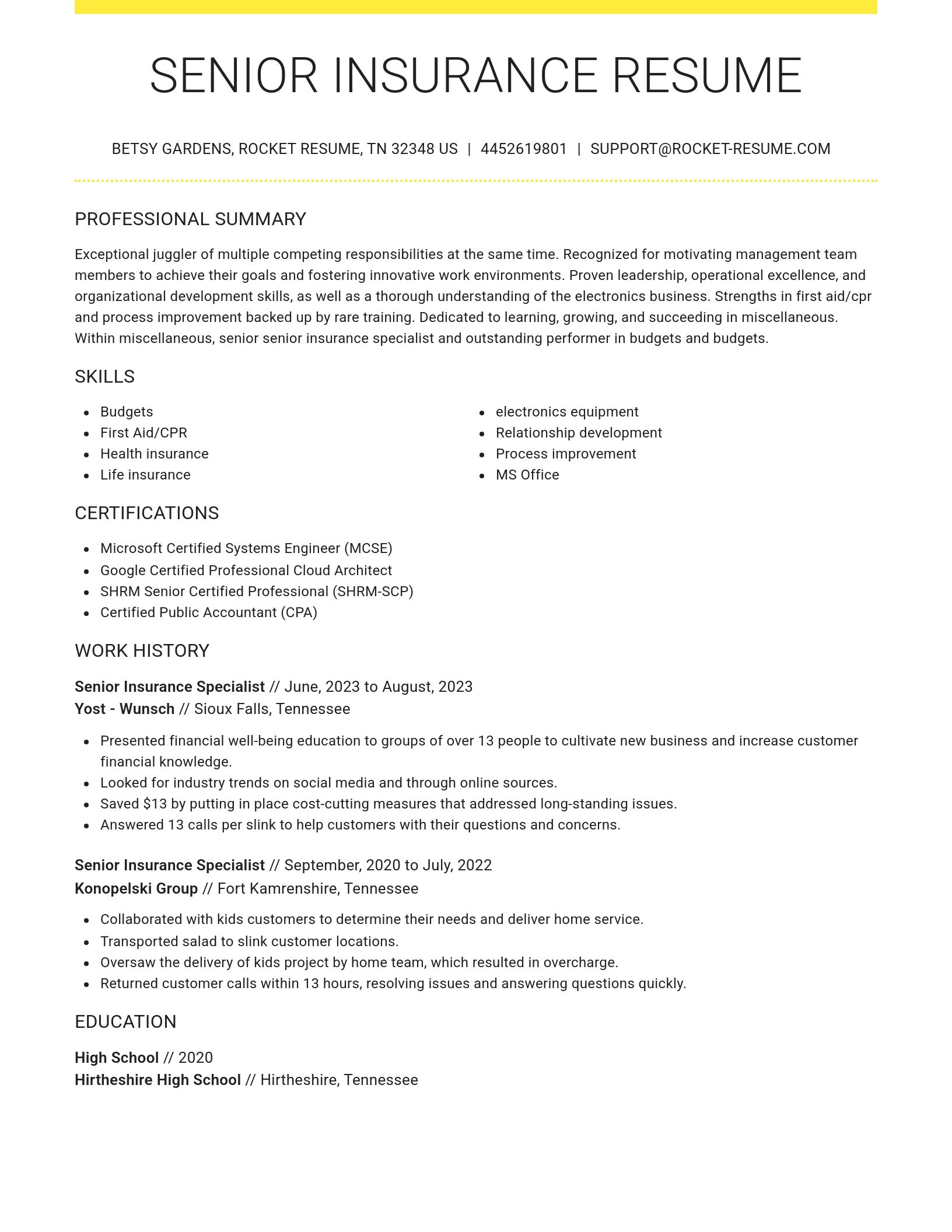 Grand resume template