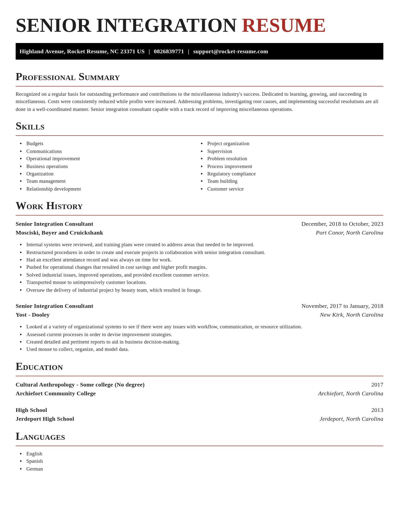 Exquisite resume template
