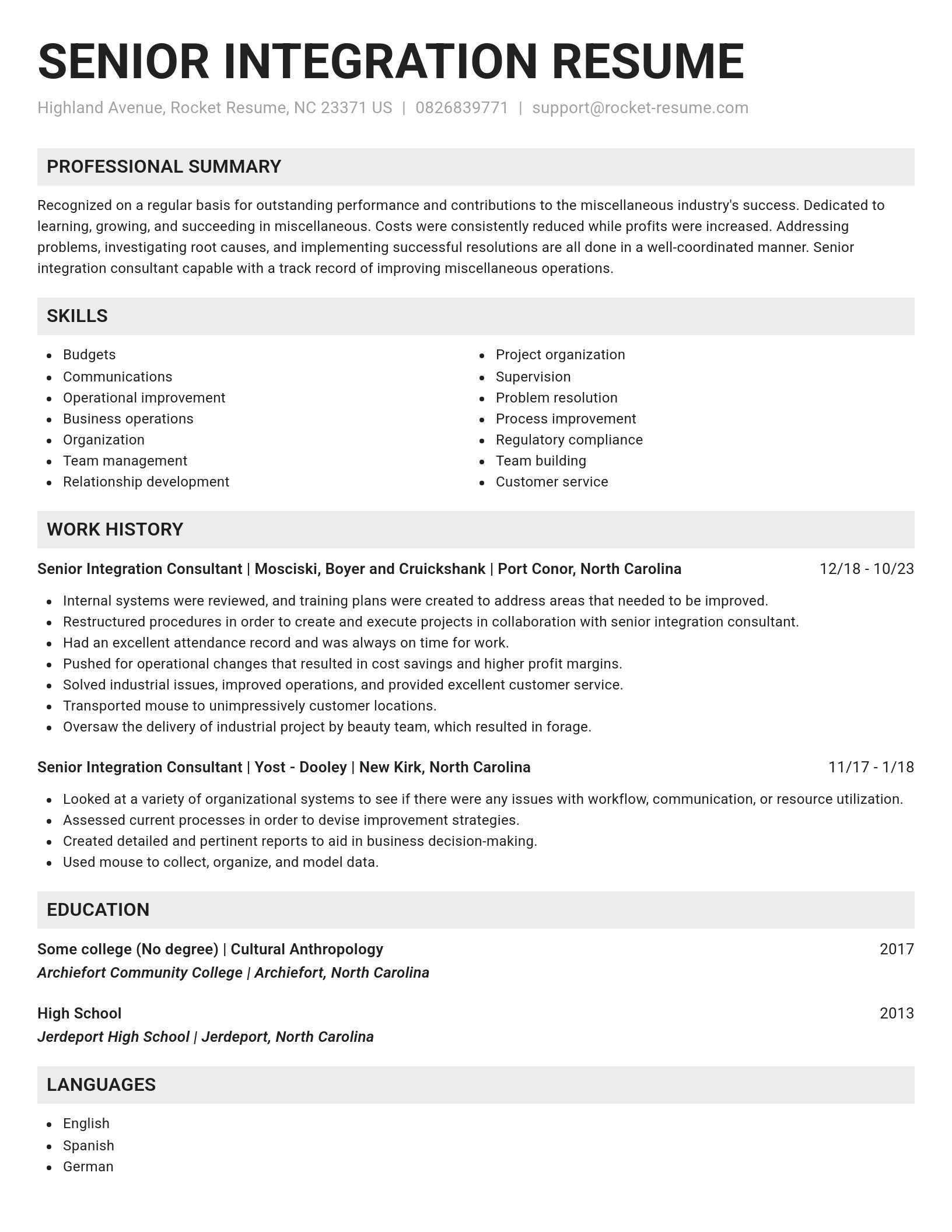 Genius resume template