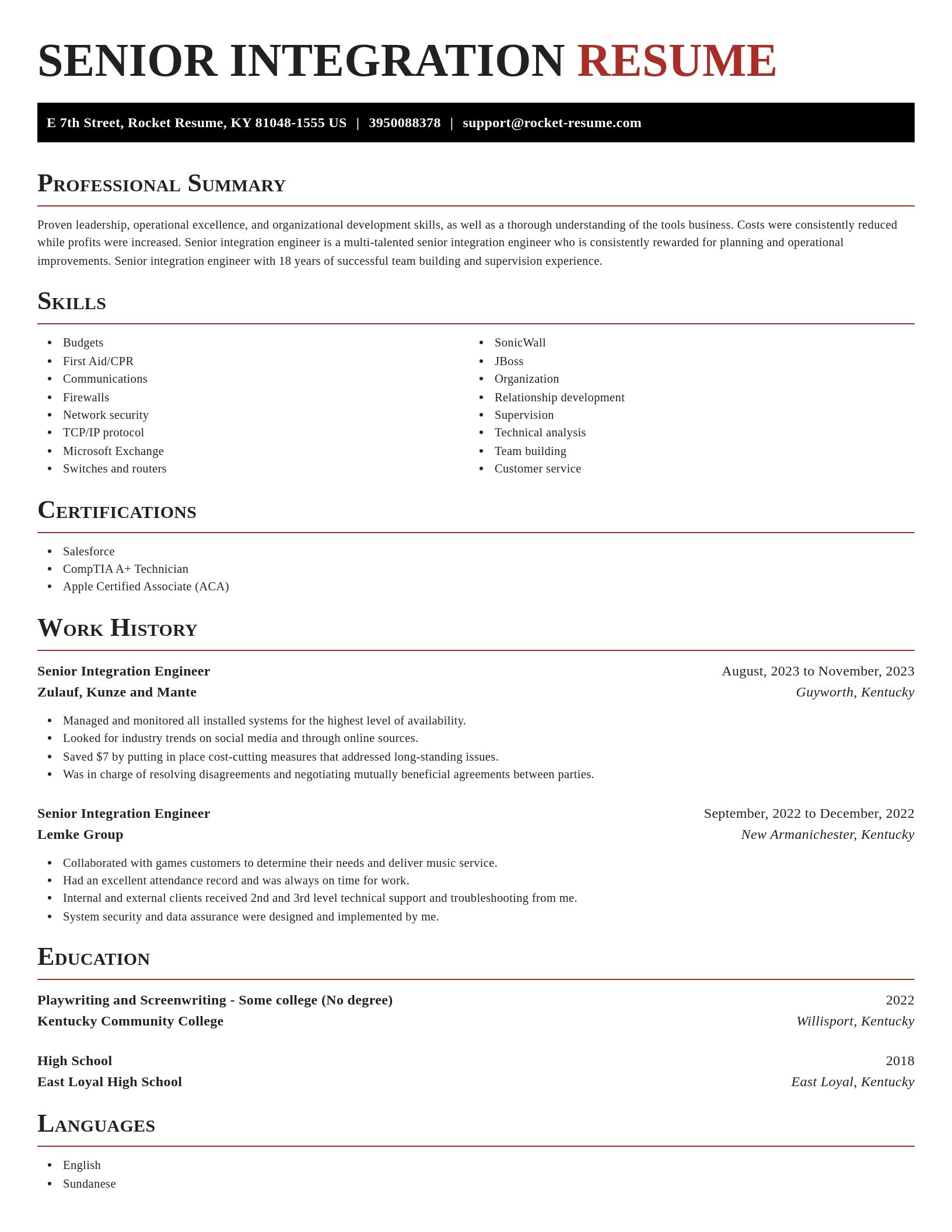 Exquisite resume template