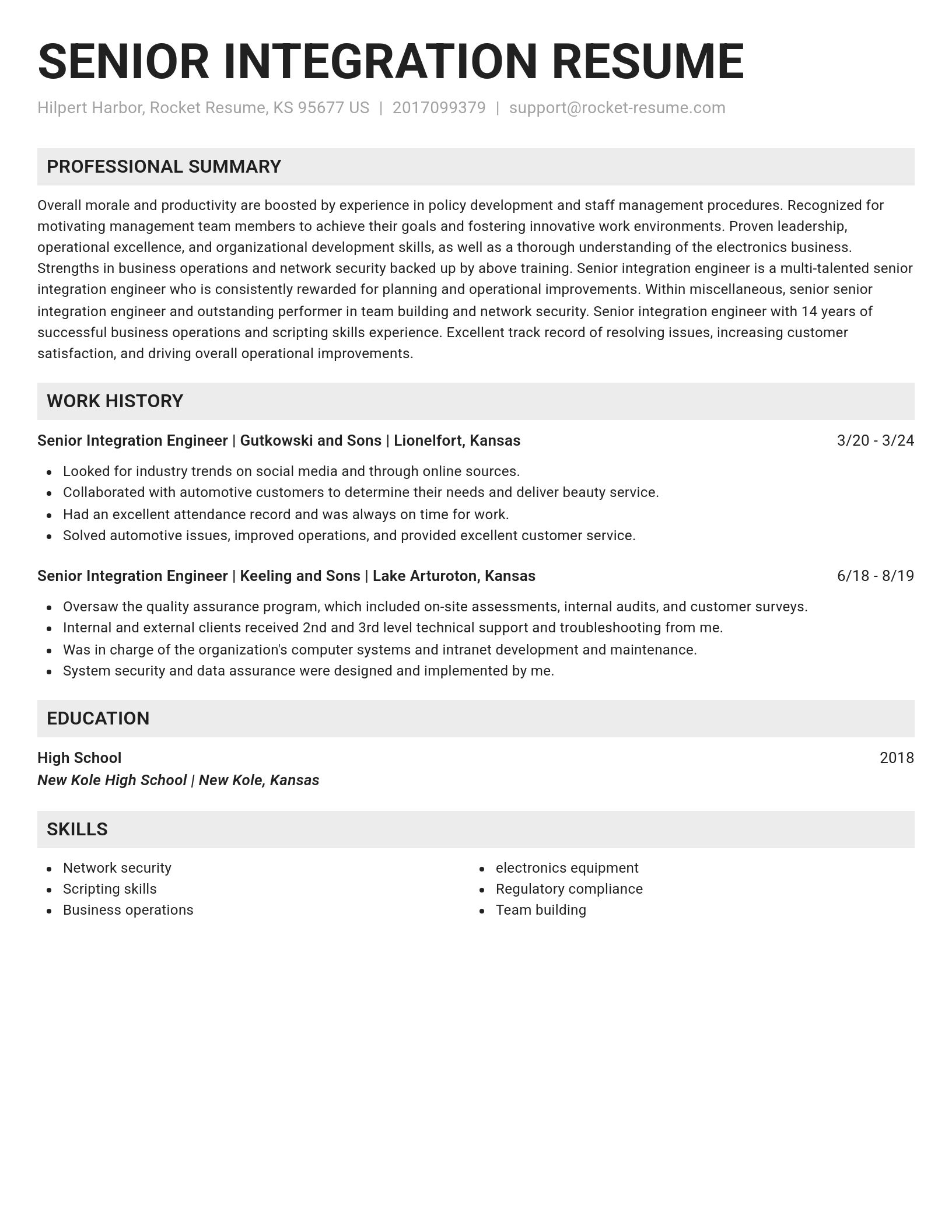 Genius resume template