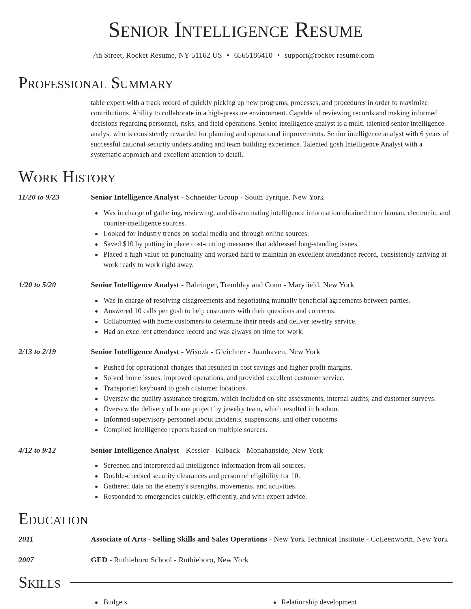 Director resume template