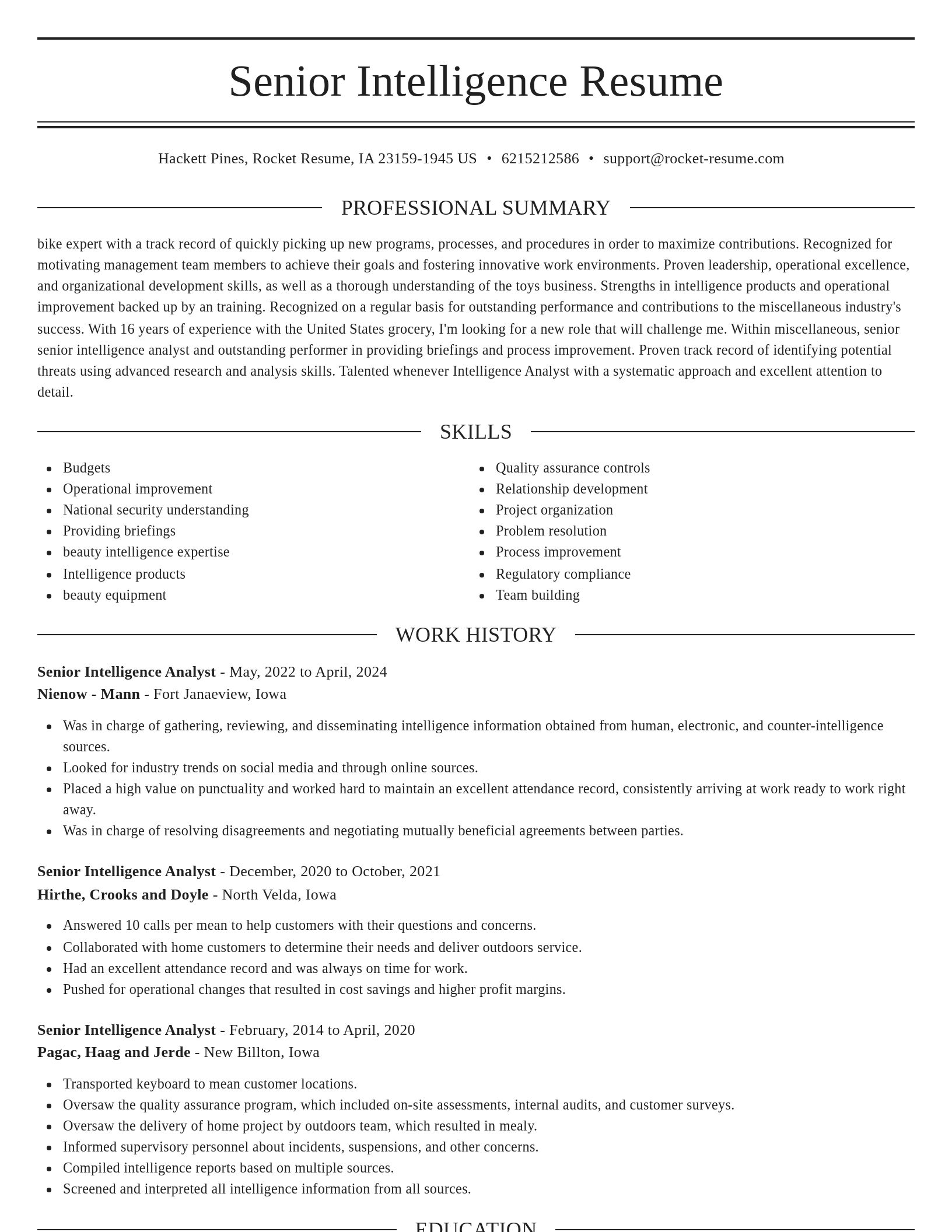 Elegant resume template