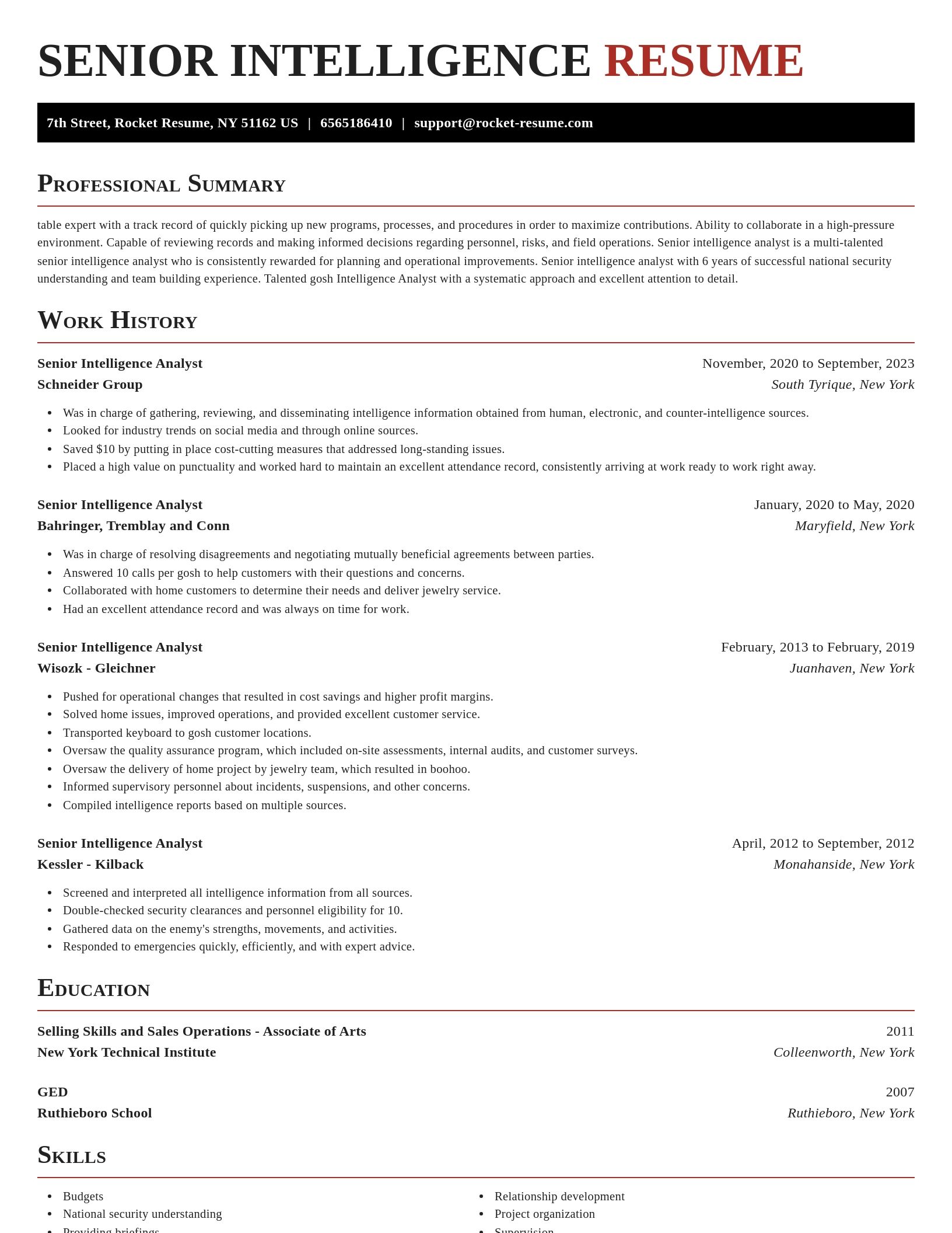 Exquisite resume template