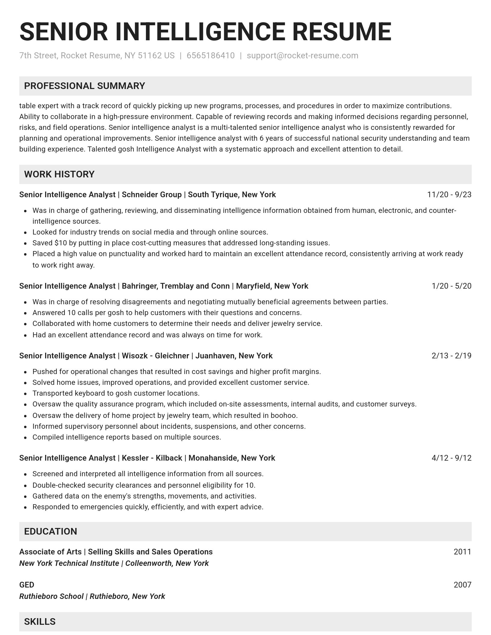 Genius resume template