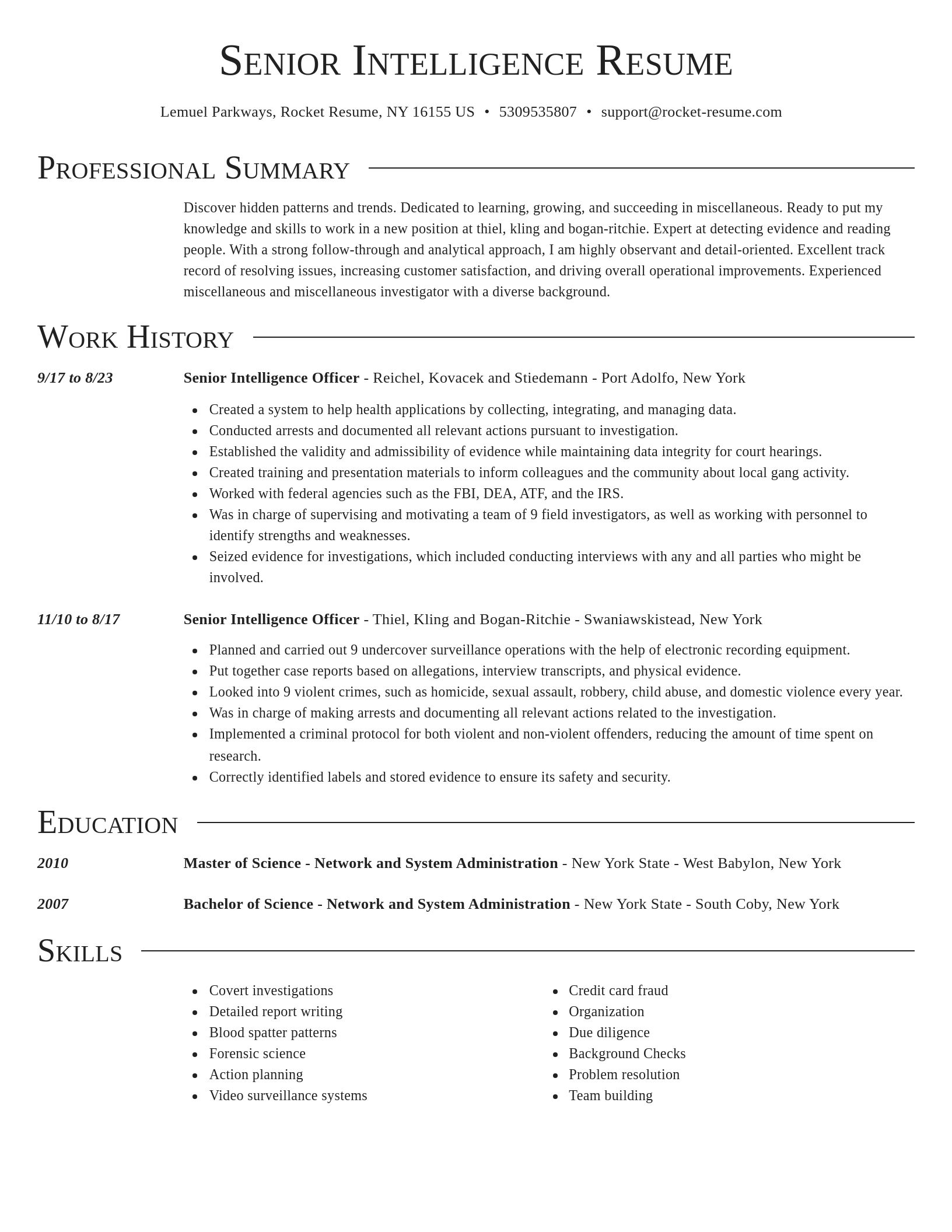 Director resume template