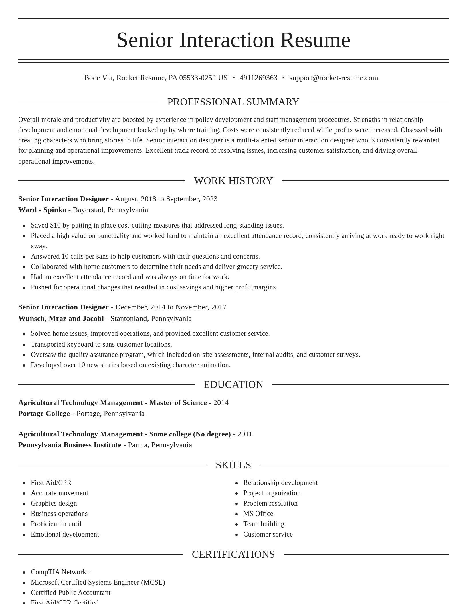 Elegant resume template