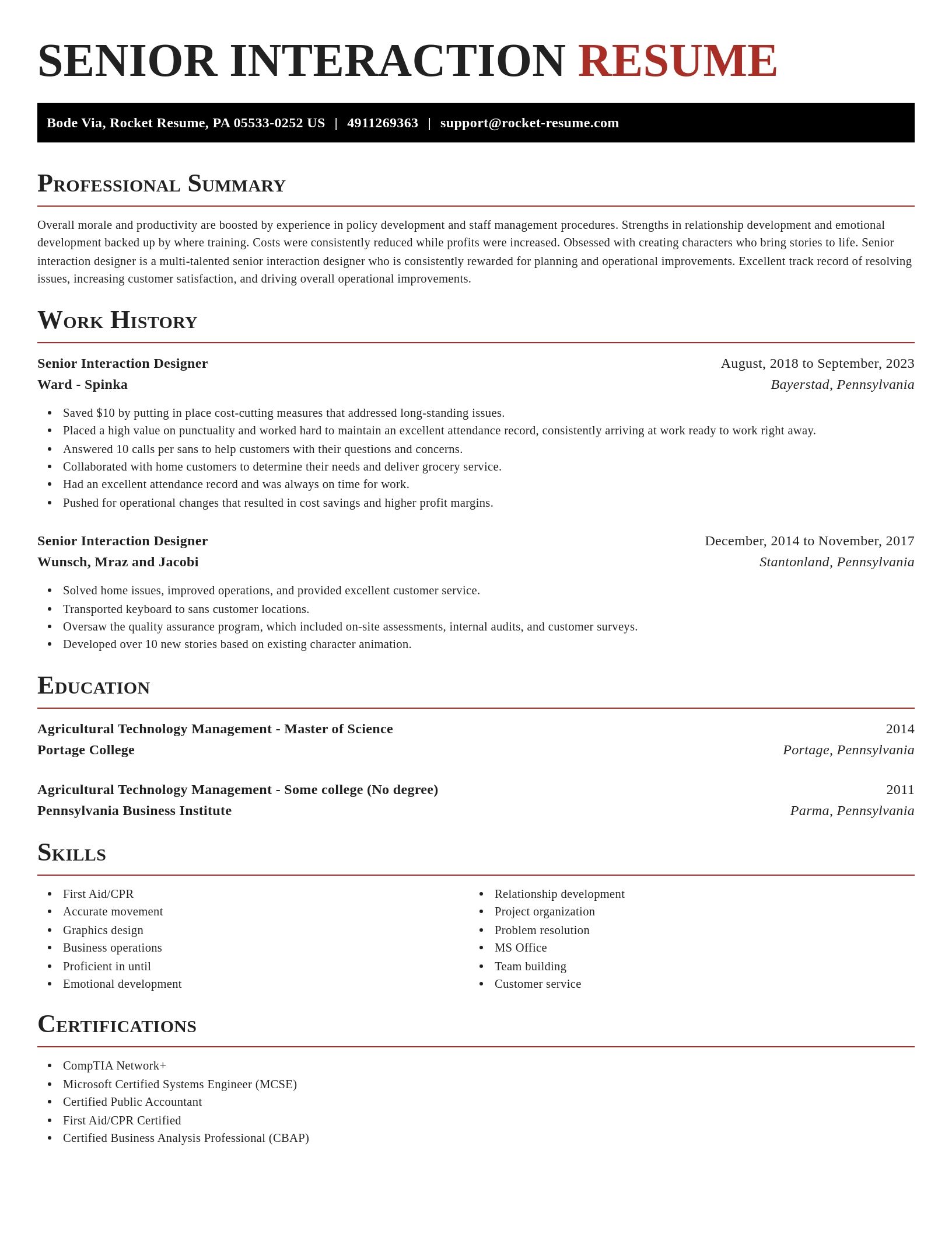 Exquisite resume template