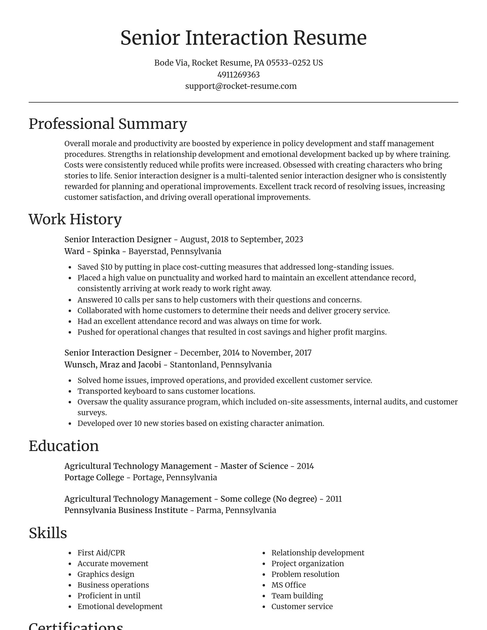 Focal Point resume template