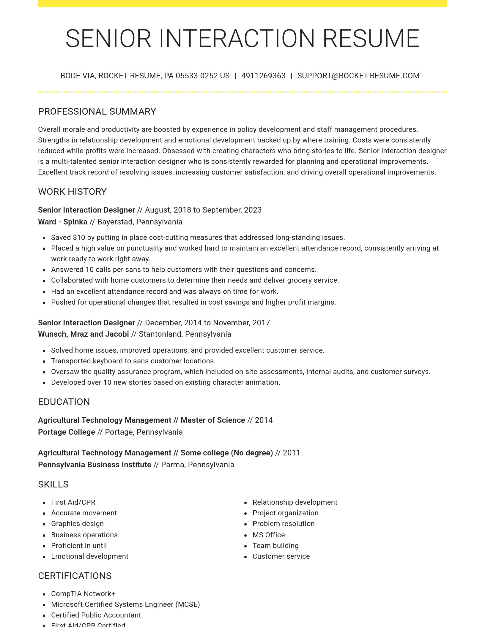 Grand resume template