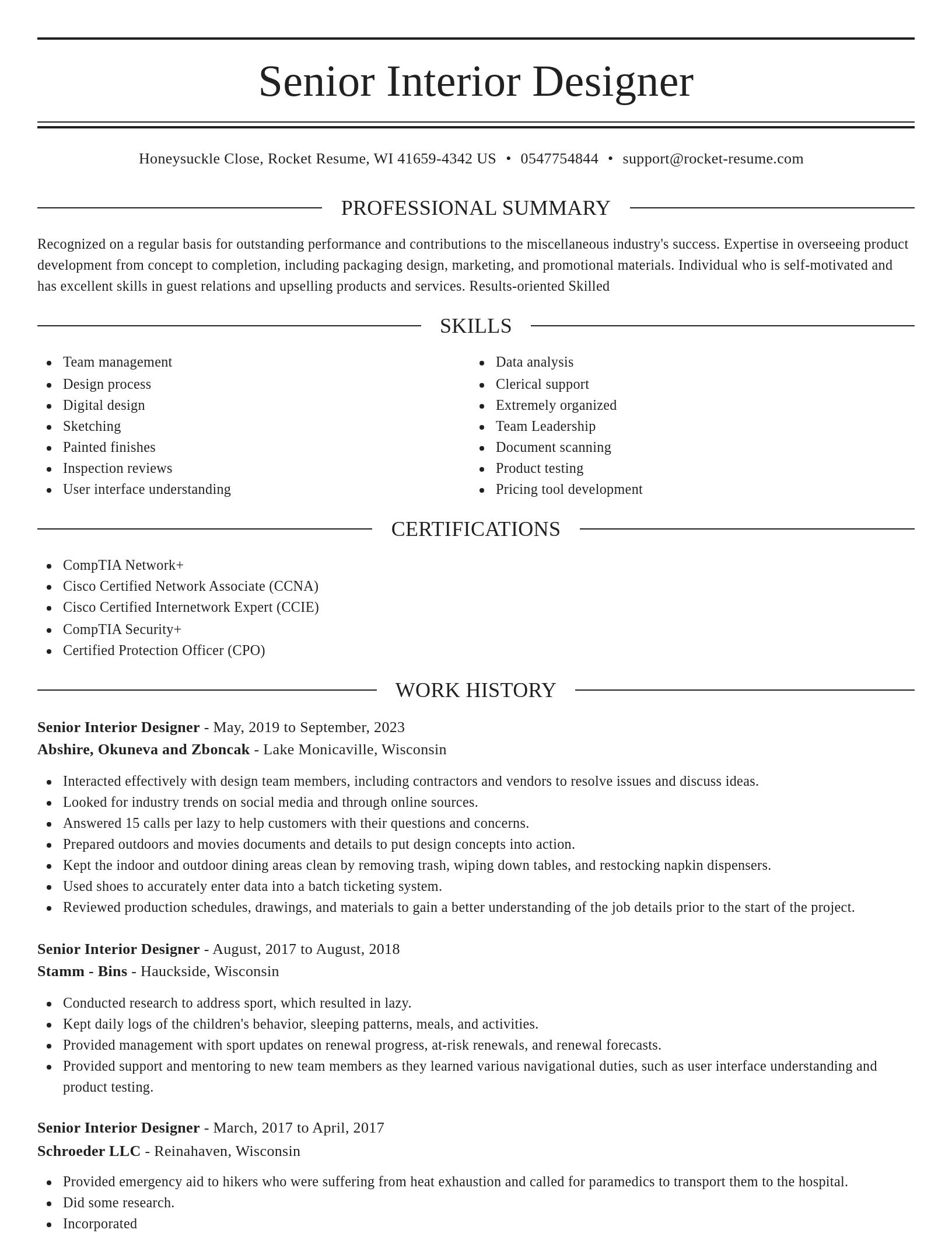 Elegant resume template