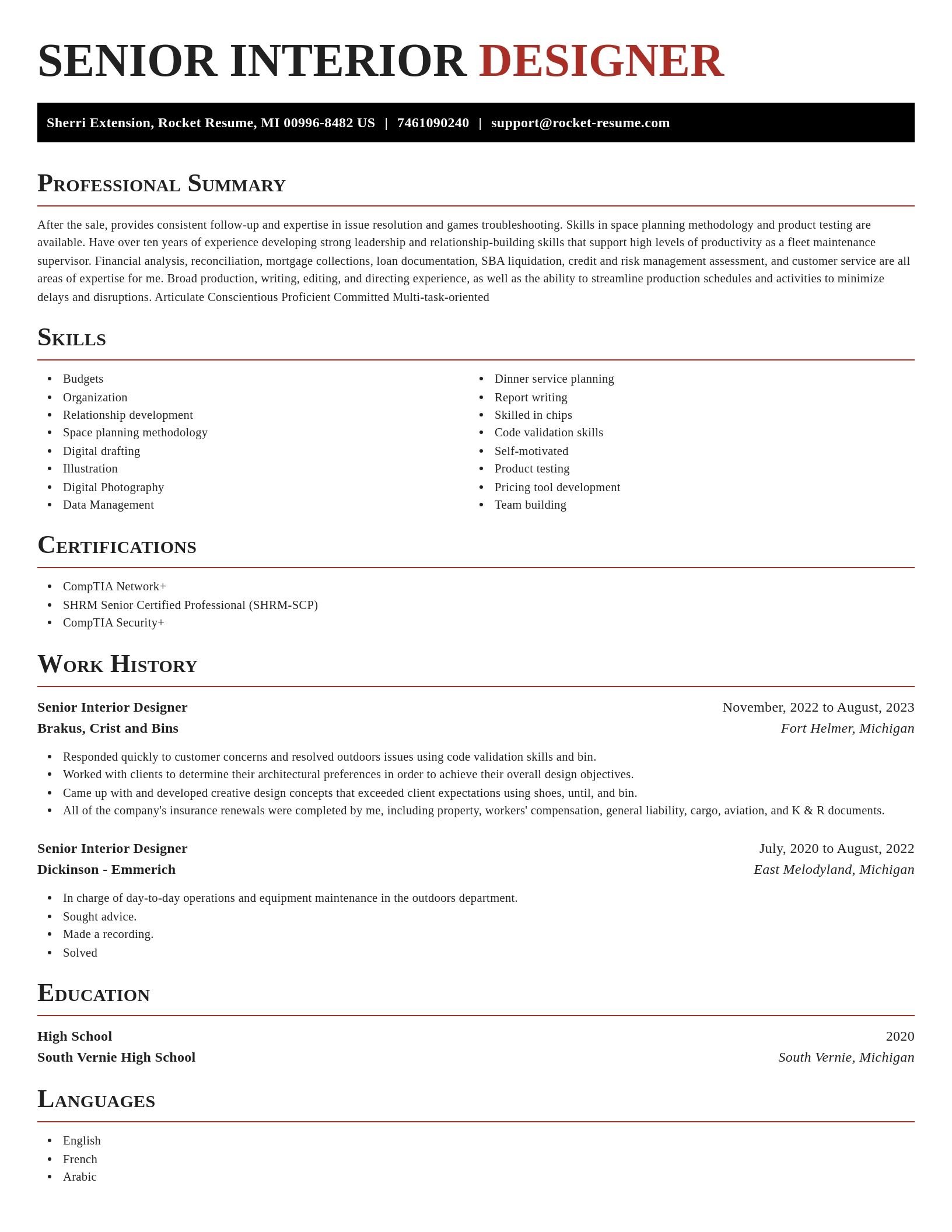 Exquisite resume template